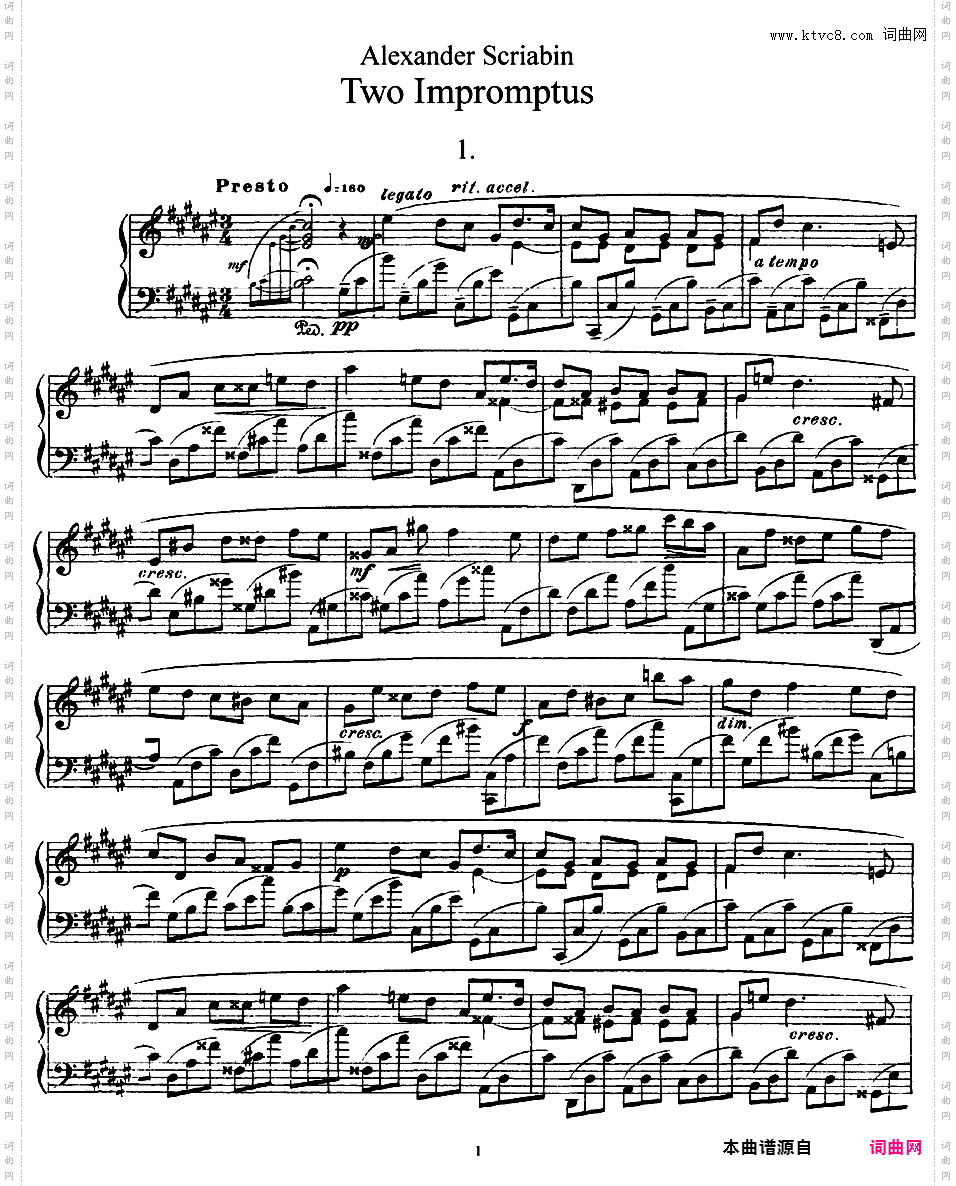 2首即兴曲 Two Impromptus Op·12