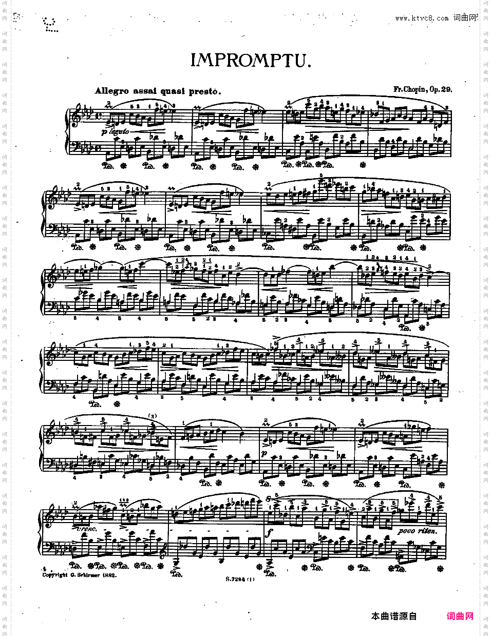 降A大调第一即兴曲 Op·29Chopin op29 Impromptu #1 in Ab alt_版本二