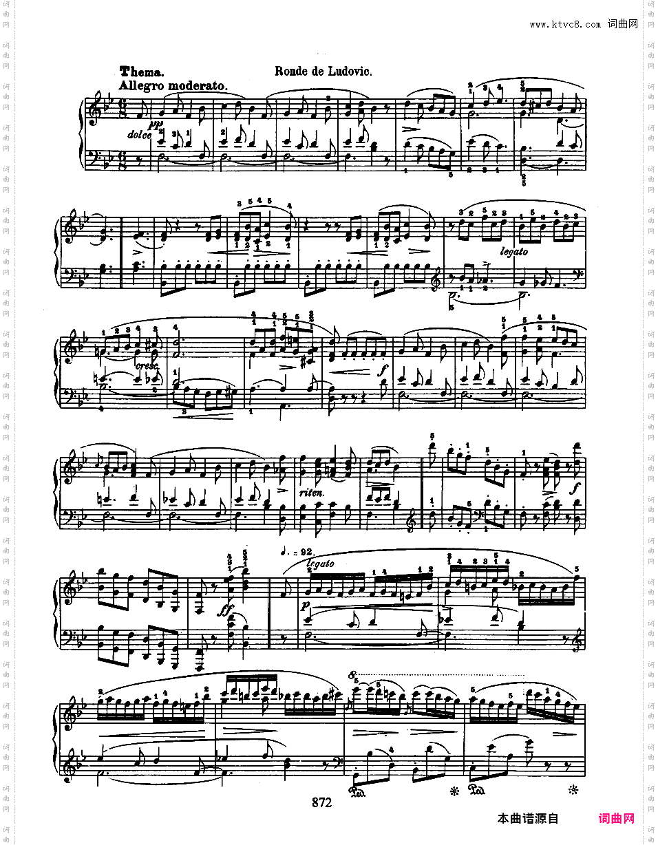 降B大调华丽变奏曲 Op·12Chopin op12 Variations Brilliantes alt 2_版本三