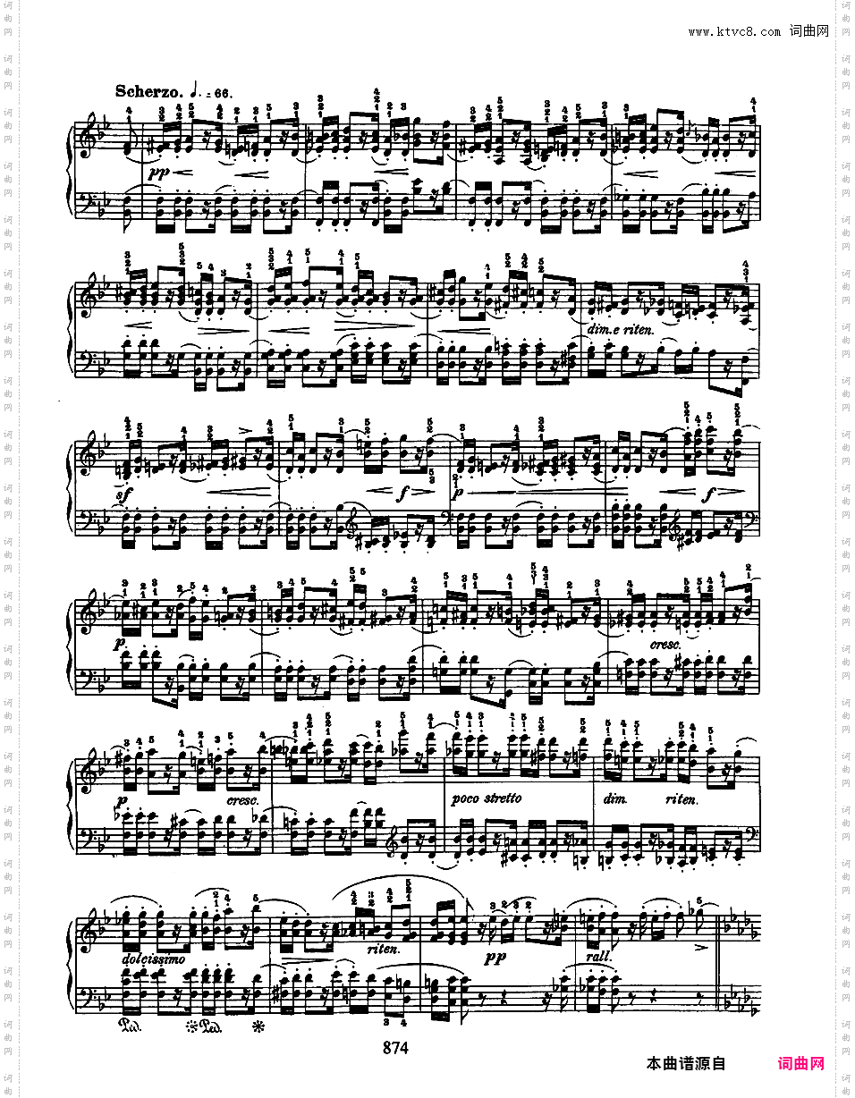 降B大调华丽变奏曲 Op·12Chopin op12 Variations Brilliantes alt 2_版本三