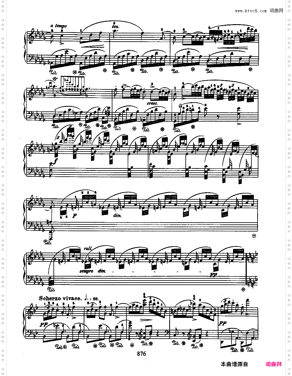 降B大调华丽变奏曲 Op·12Chopin op12 Variations Brilliantes alt 2_版本三