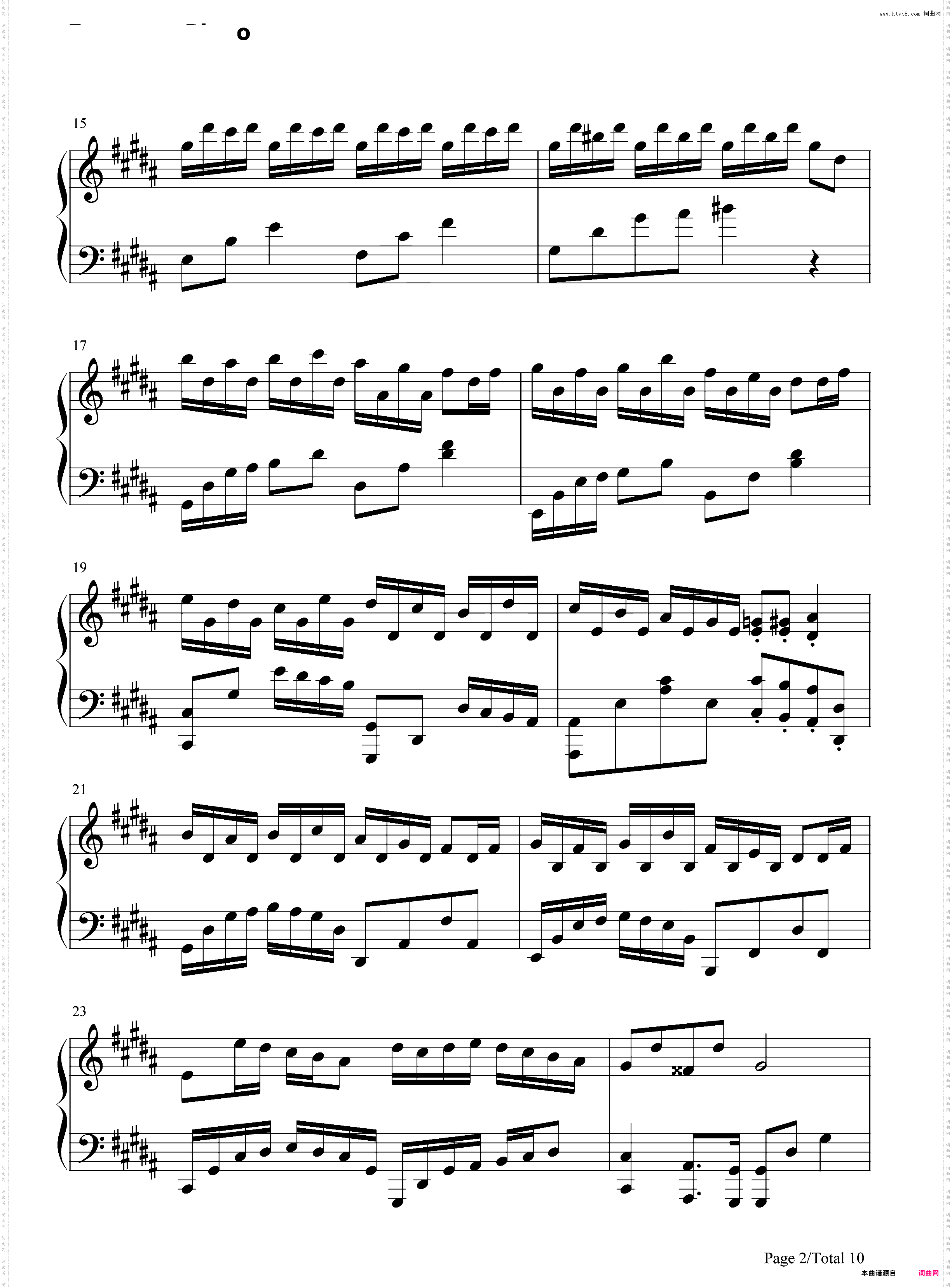 Flower Dance 五线谱 简谱