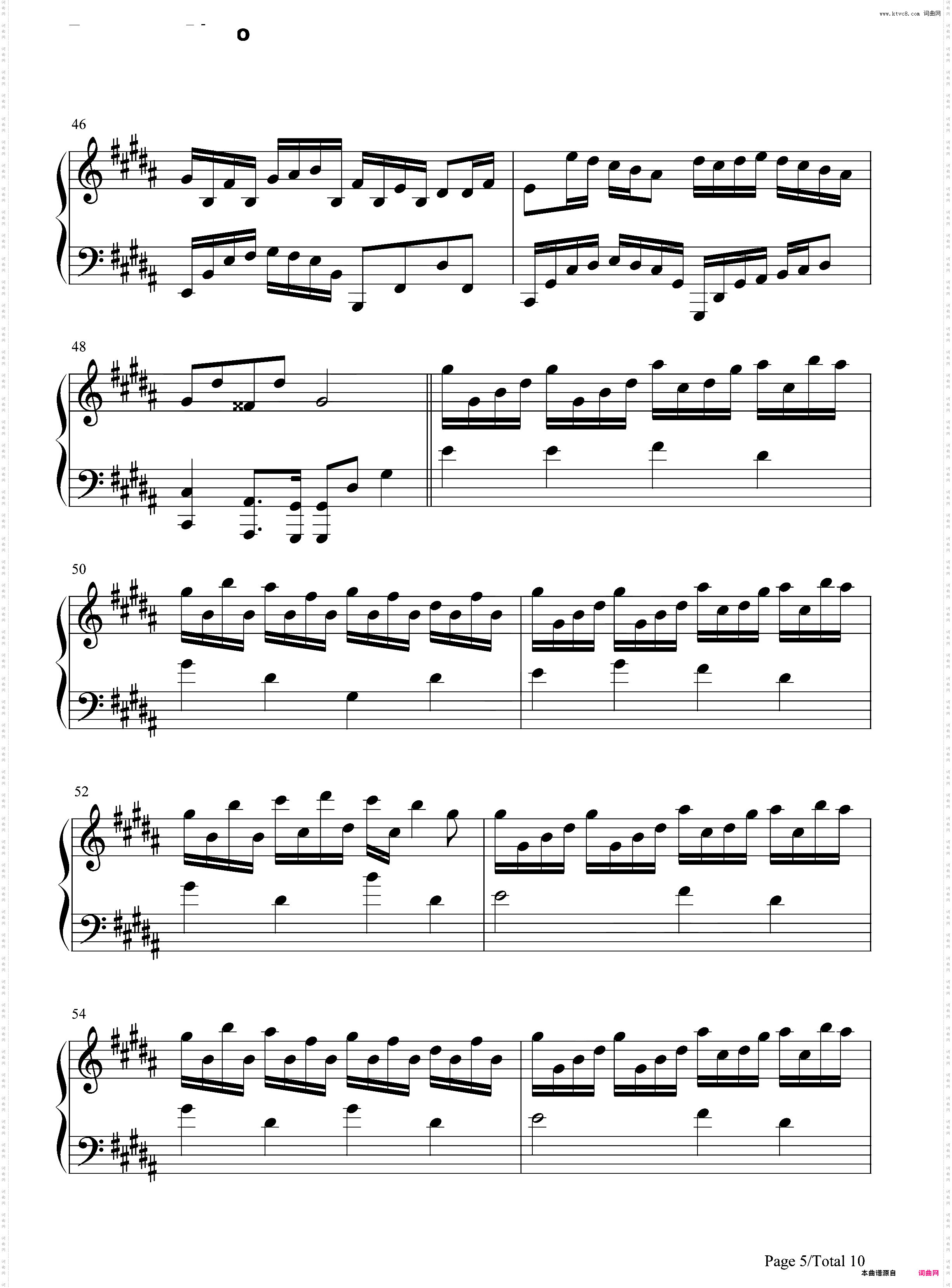 Flower Dance 五线谱 简谱