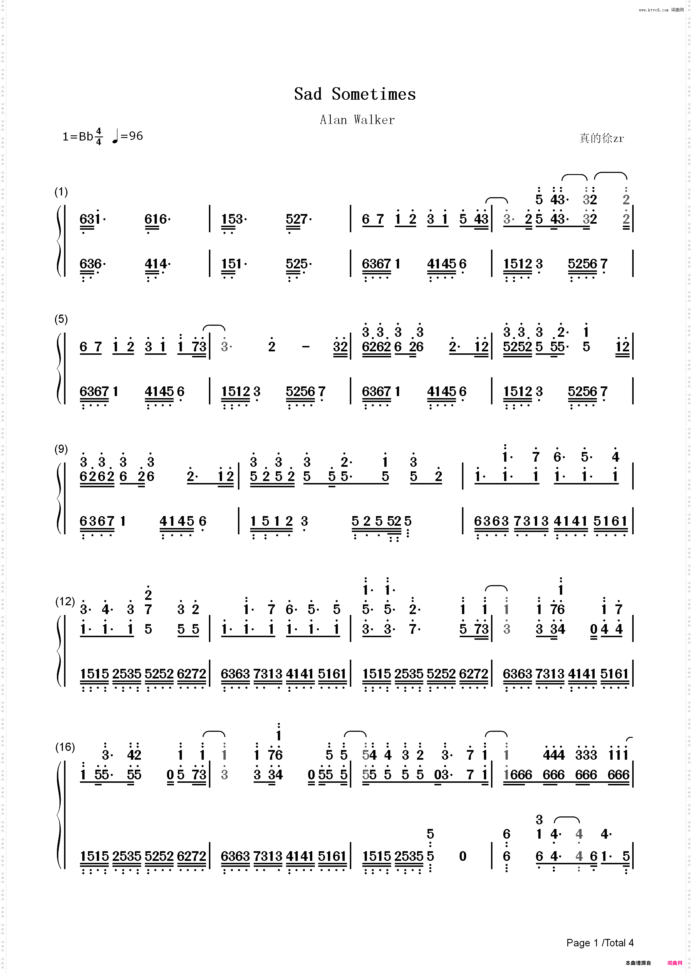 Sad Sometimes-音你成名Alan Walker创作新歌荣登各大音乐榜单