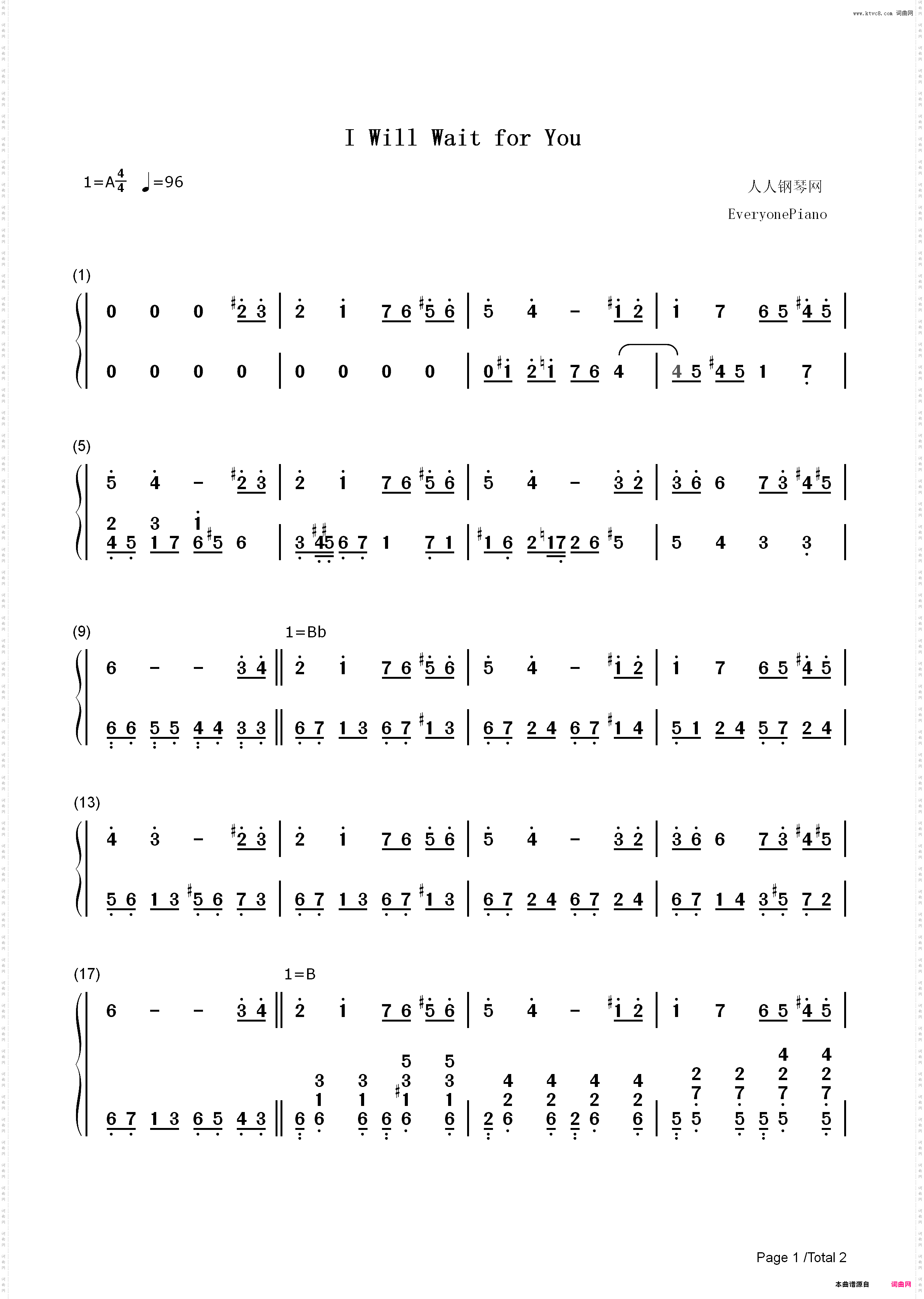 I Will Wait For You-瑟堡的雨伞主题曲