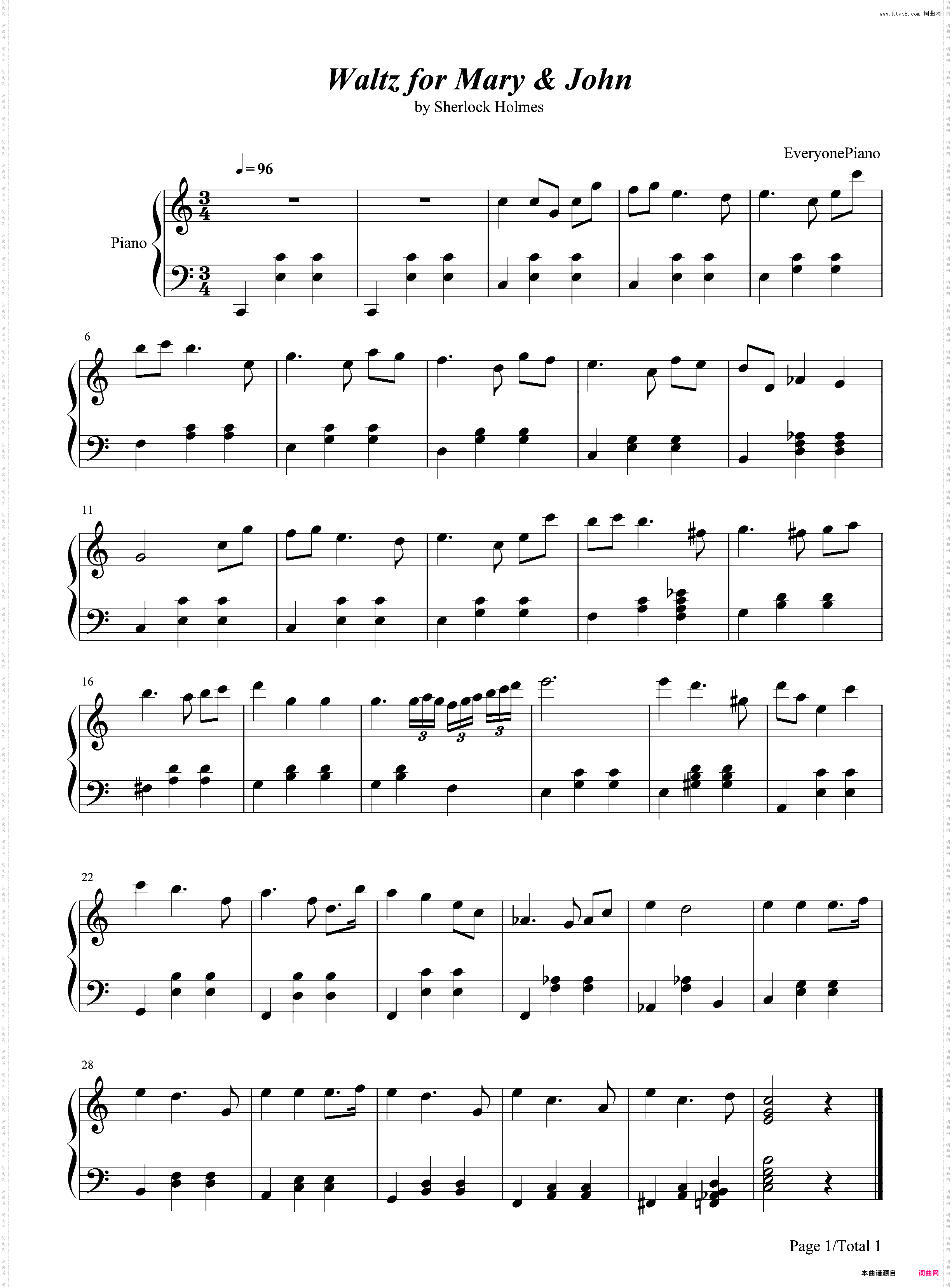 Waltz for John and Mary-神探夏洛克OST