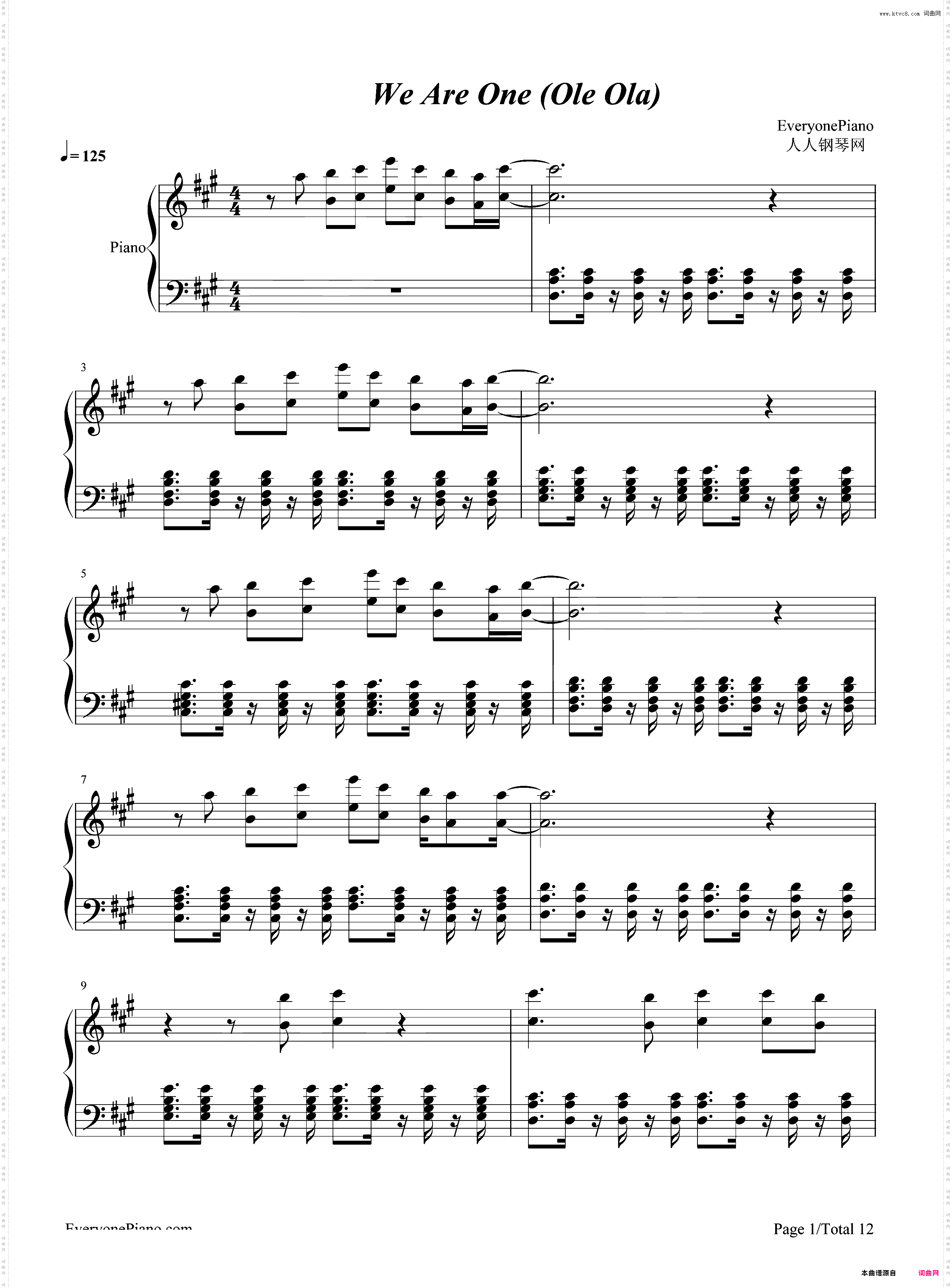 We Are One Ole Ola-2014世界杯主题曲-Pitbull