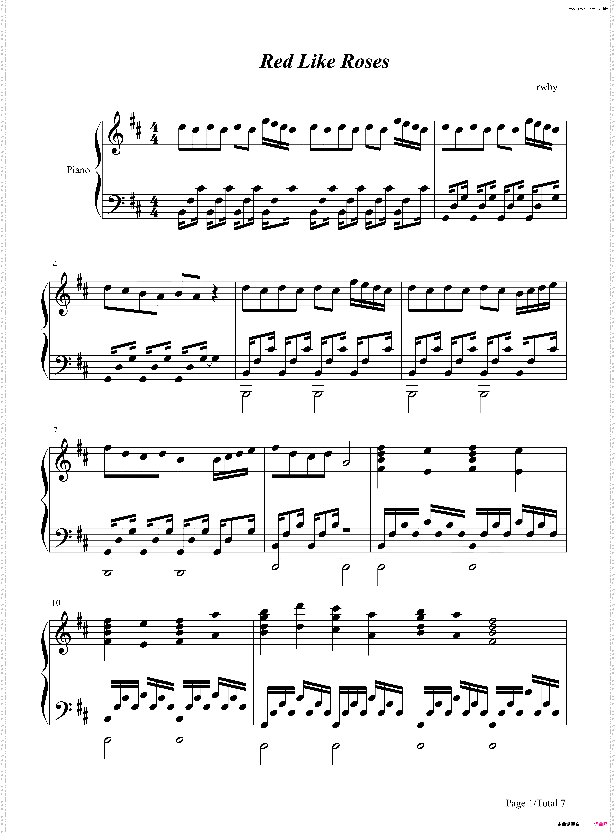 Red Like Roses-RWBY主题曲