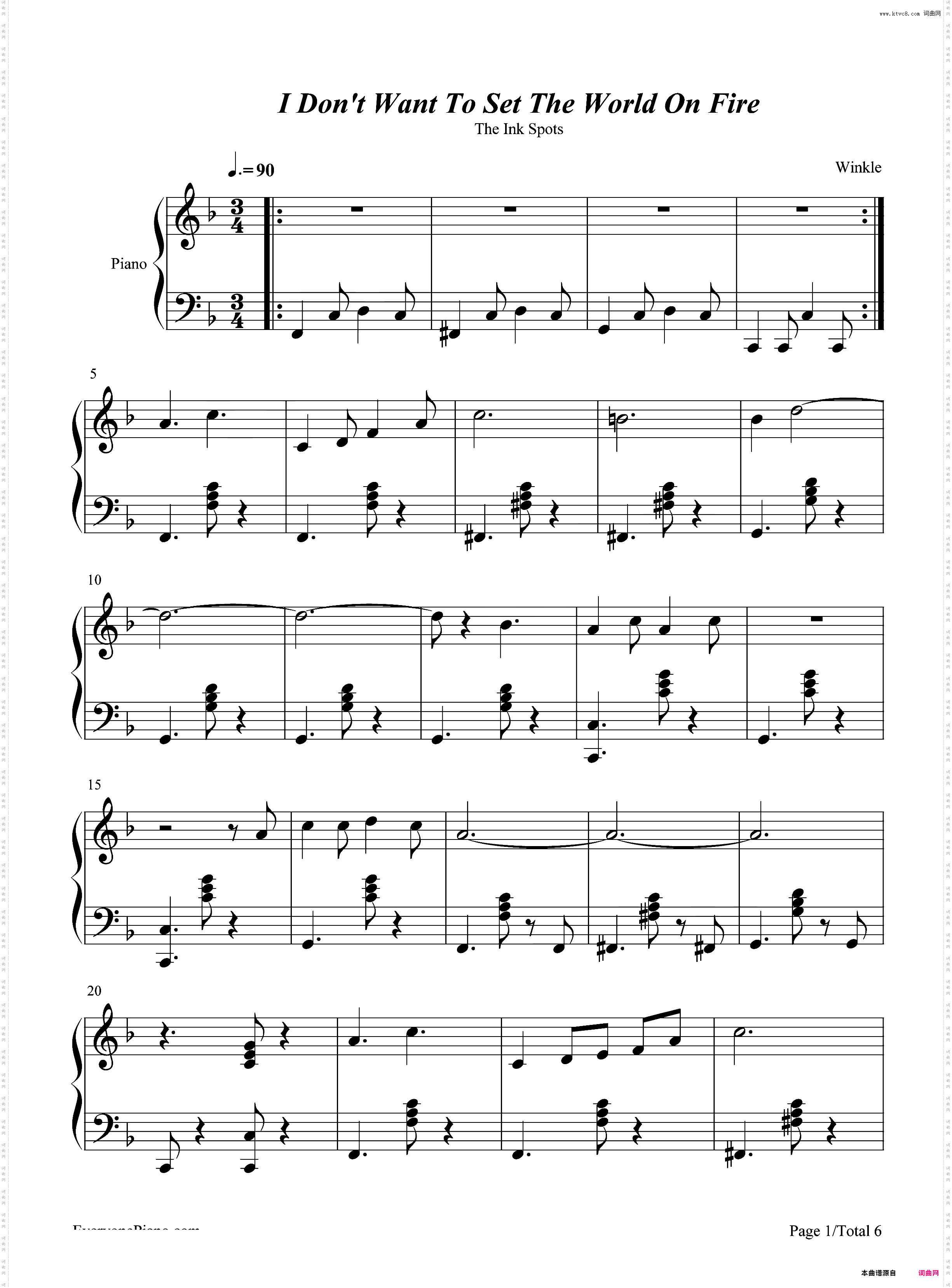 I Dont Want To Set The World On Fire-The Ink Spots