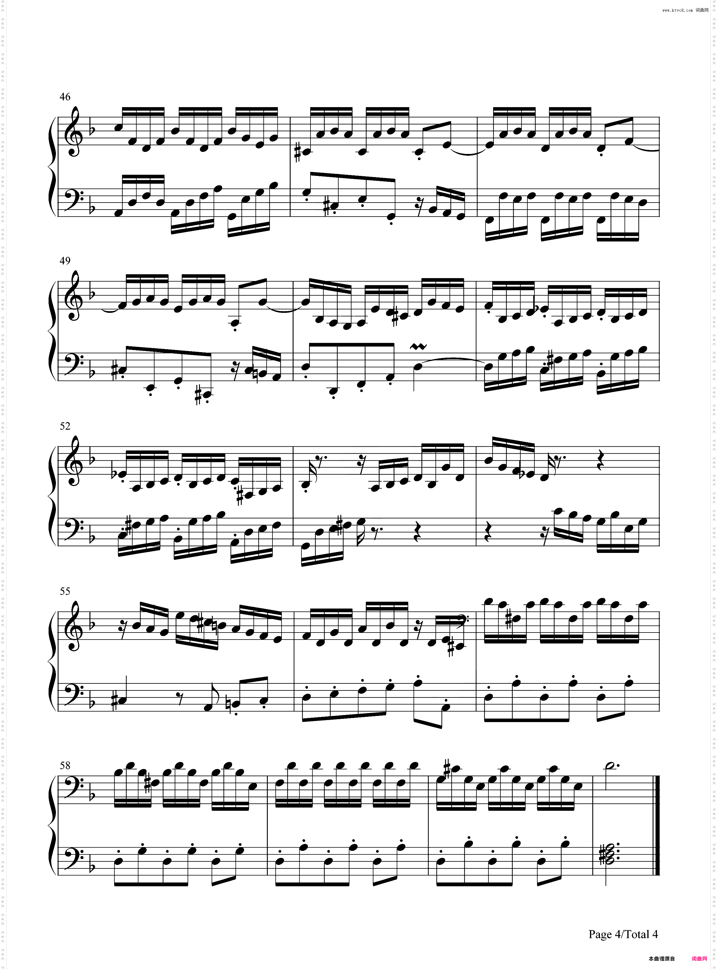 BWV 875-巴赫平均律钢琴曲集