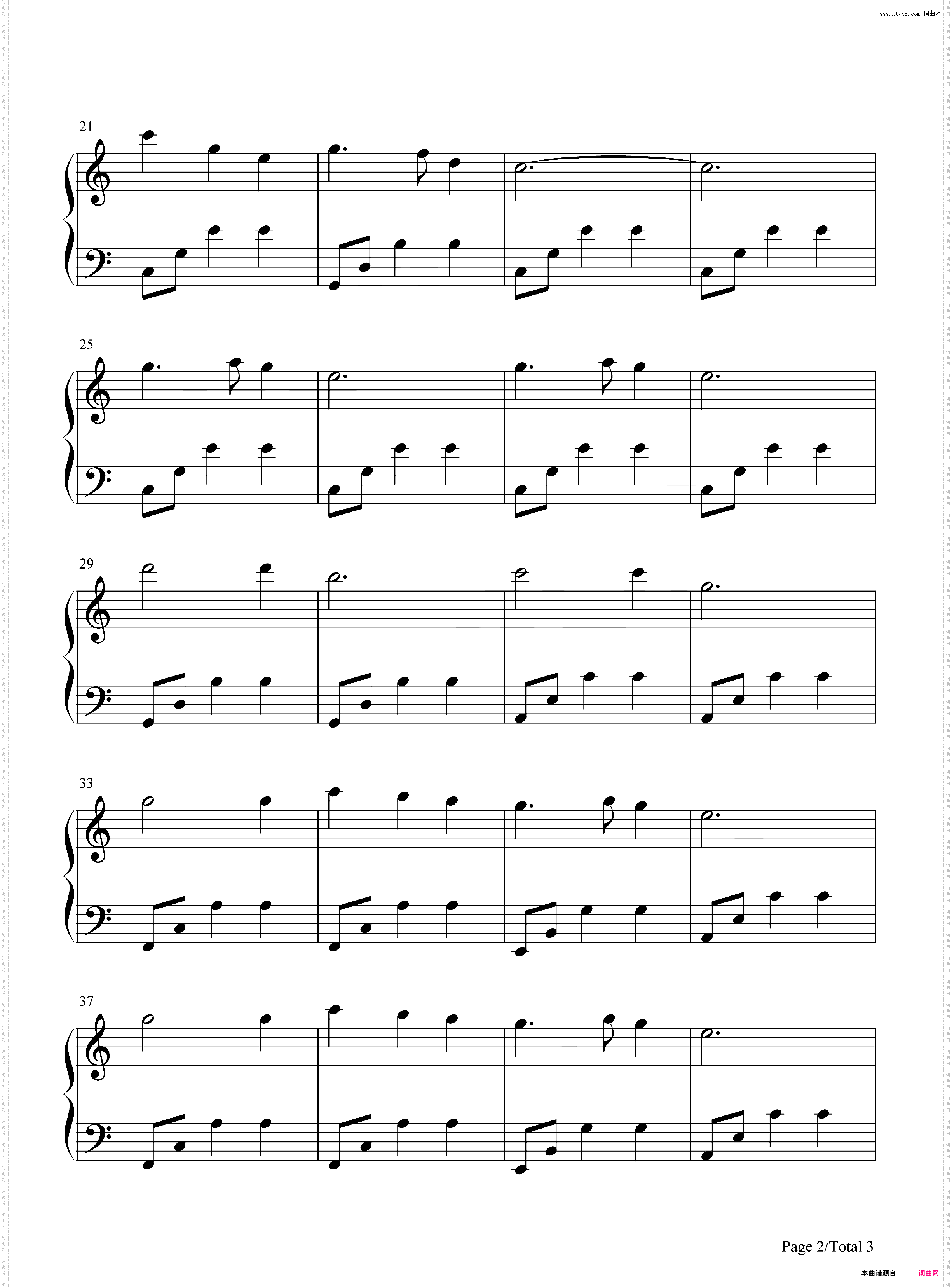 Silent Night-C调简单版-平安夜