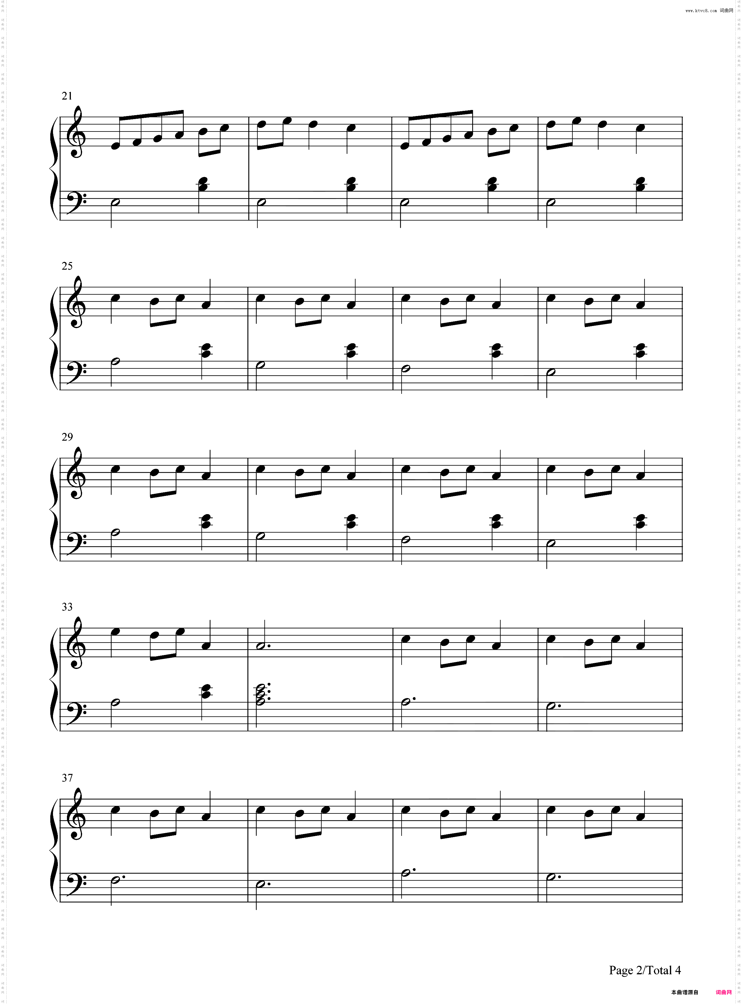 Carol Of The Bells-C调简单版-卡罗尔的钟声-圣诞颂歌