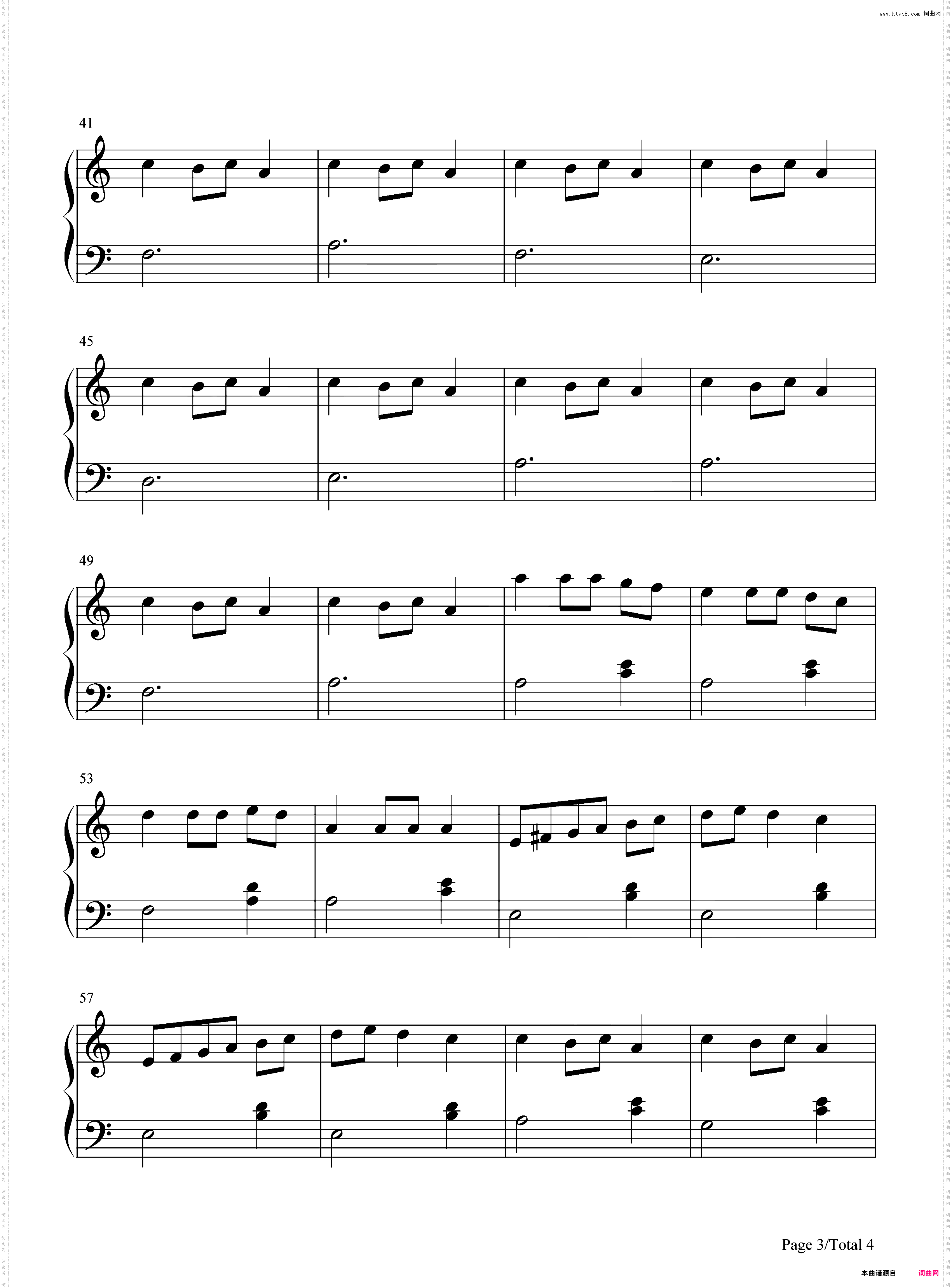 Carol Of The Bells-C调简单版-卡罗尔的钟声-圣诞颂歌