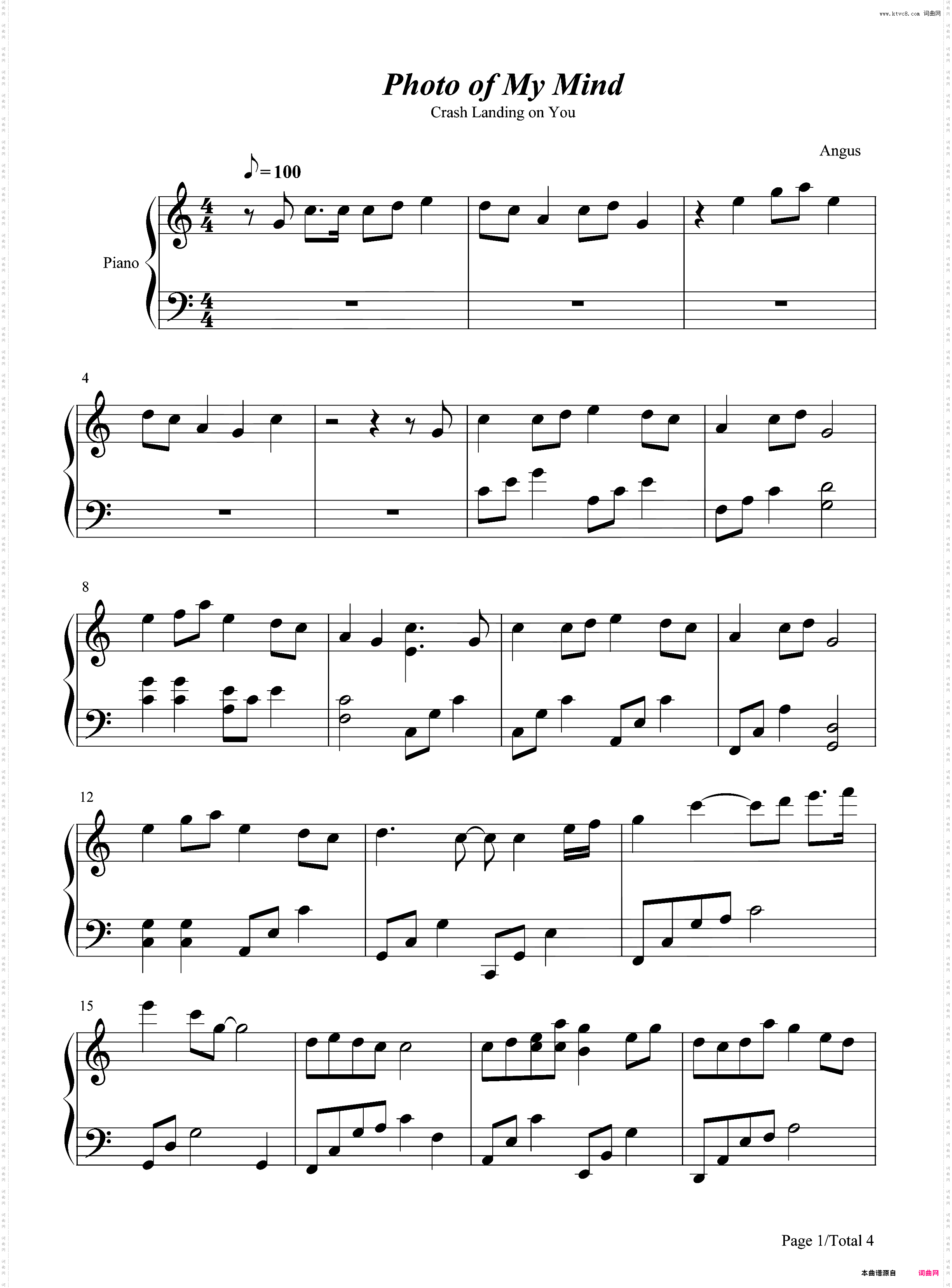 Photo of My Mind-爱的迫降OST