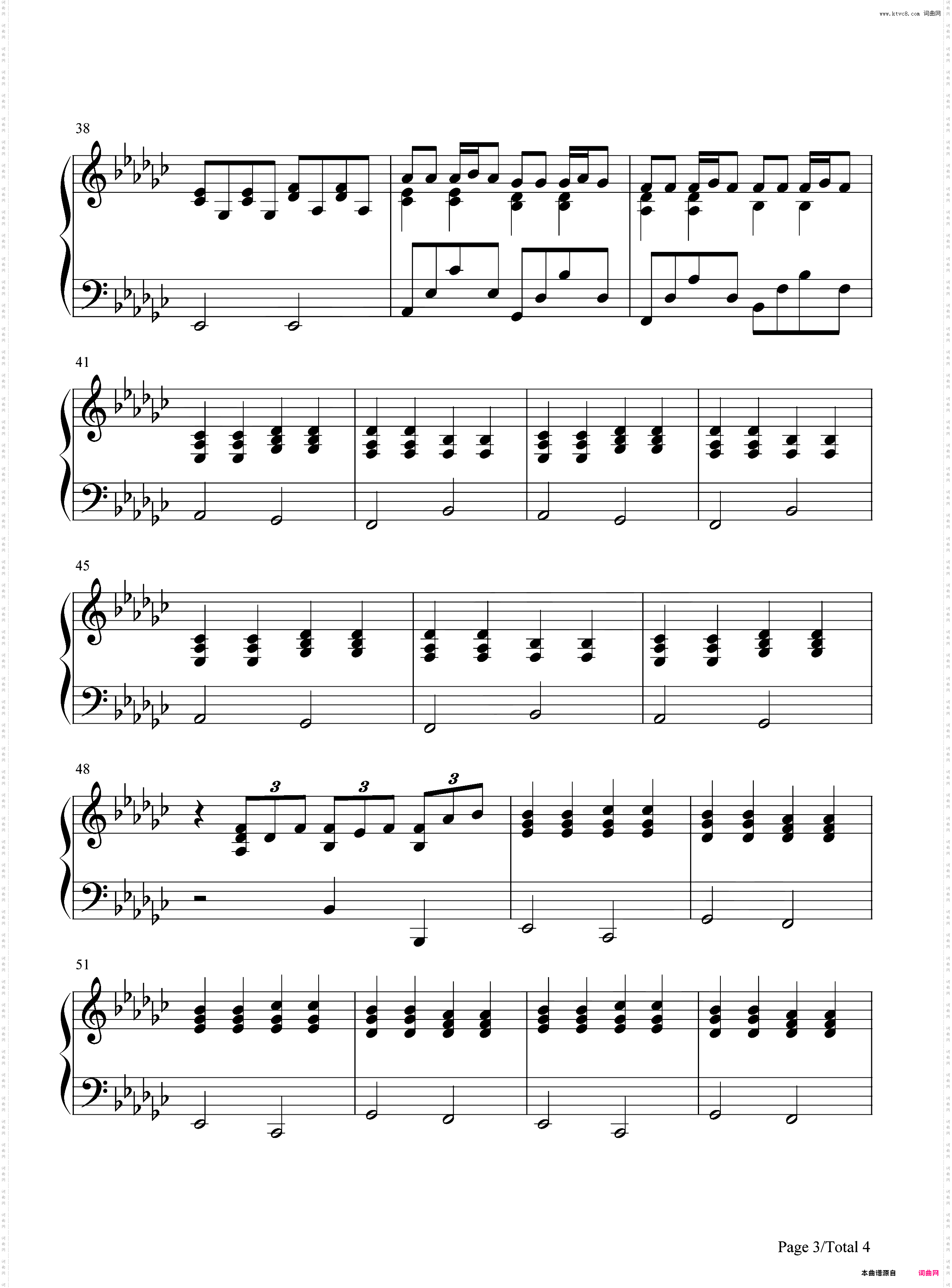 Lying Down-伴奏谱-Celine Dion