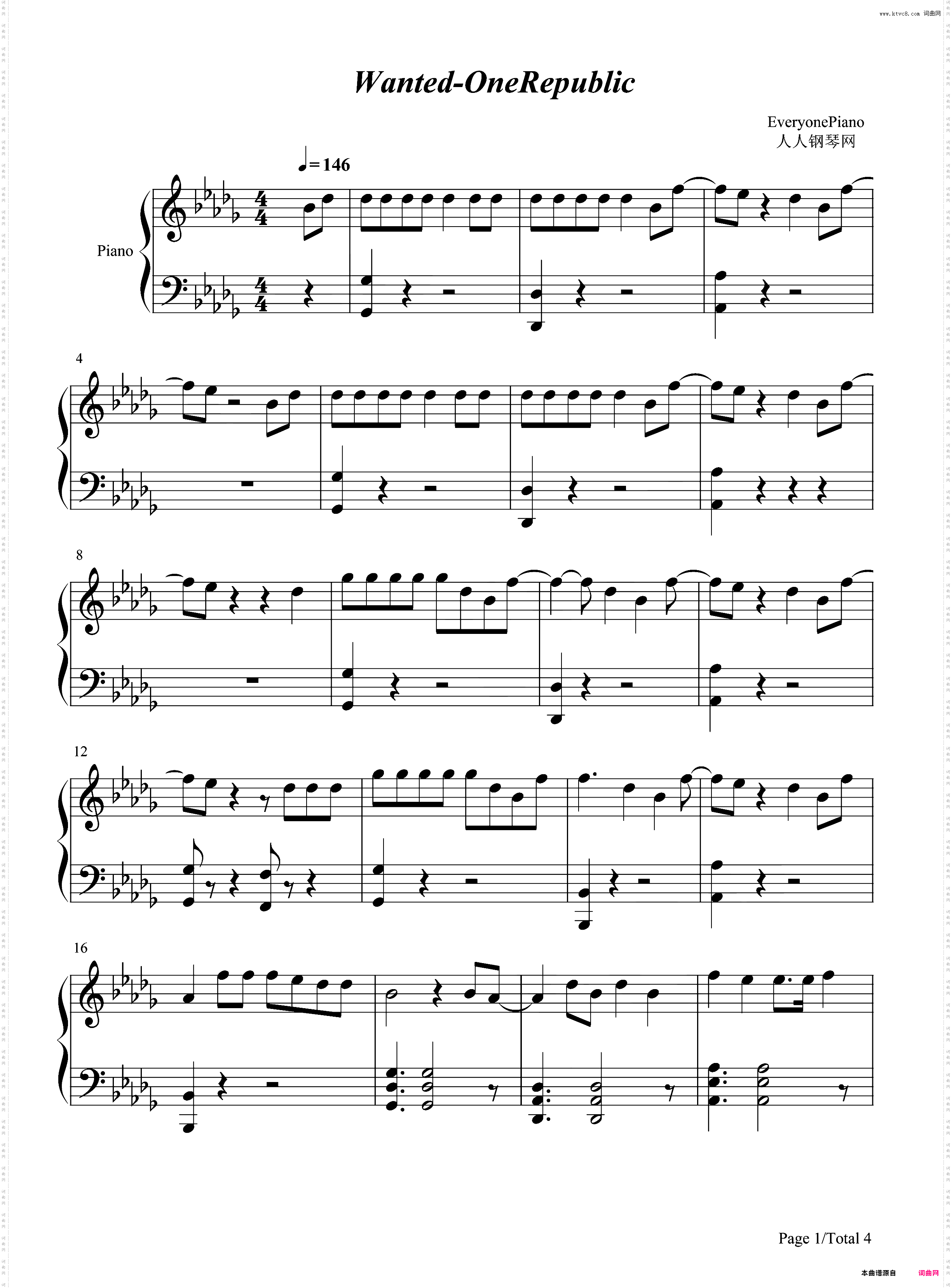 Wanted-OneRepublic
