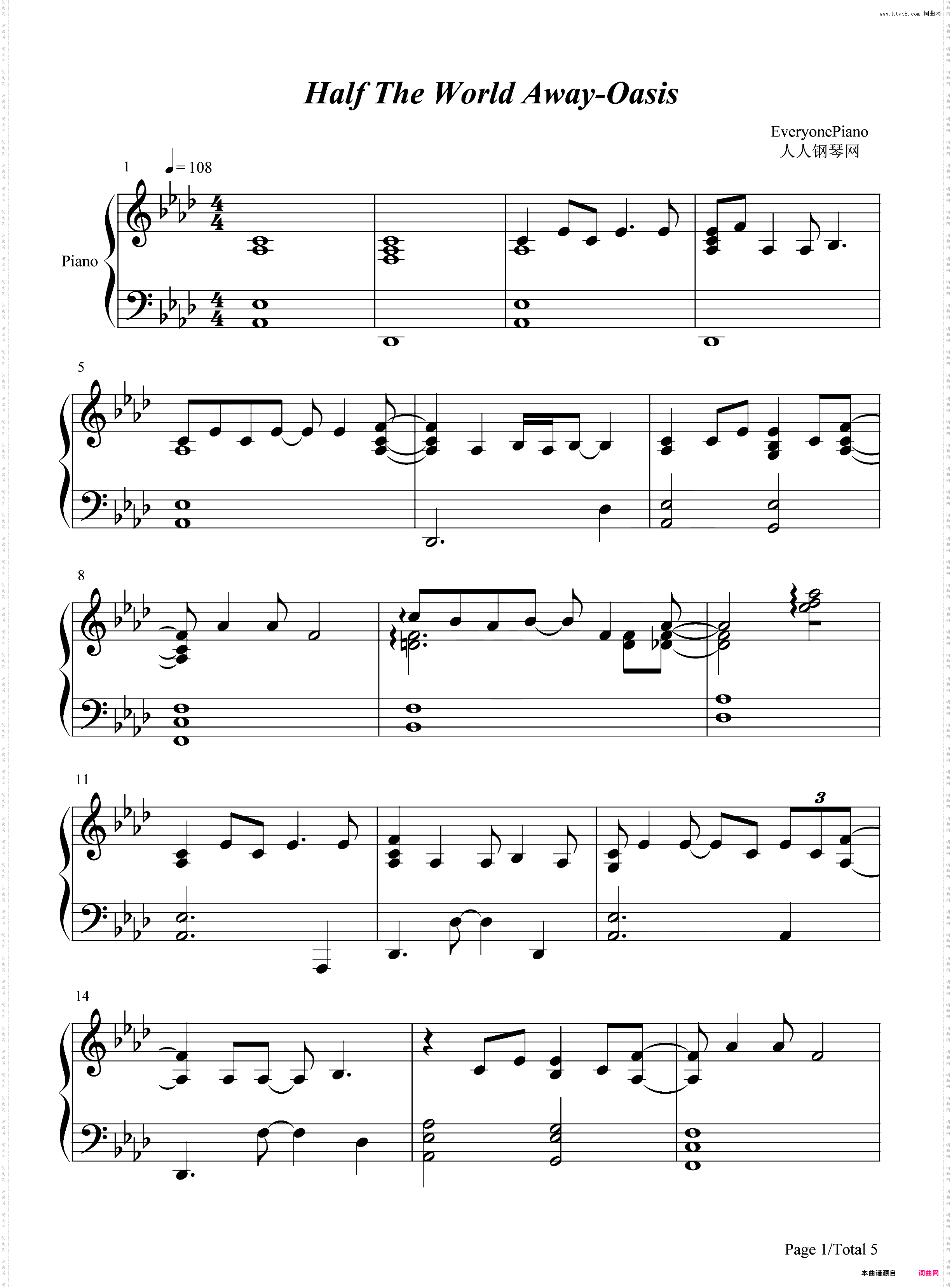 Half The World Away-Oasis