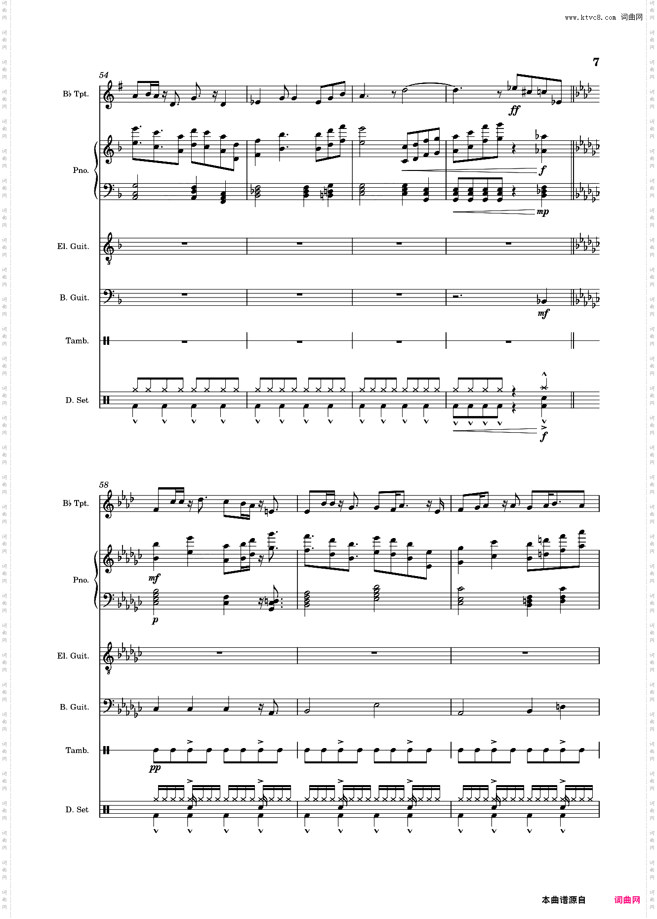 【乐队谱】優しい彗星 / 温柔的彗星