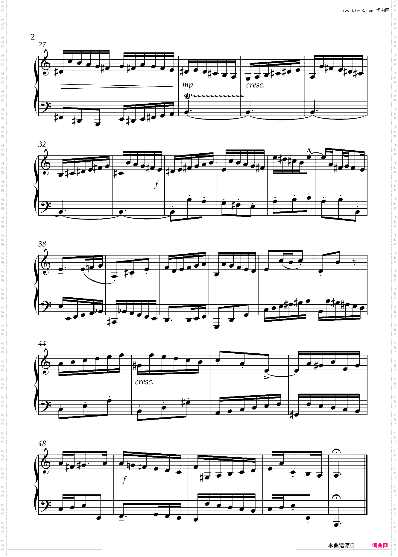 巴赫 二部创意曲 No·4 a小调完美转调版 中国音乐学院5级A组考级曲目