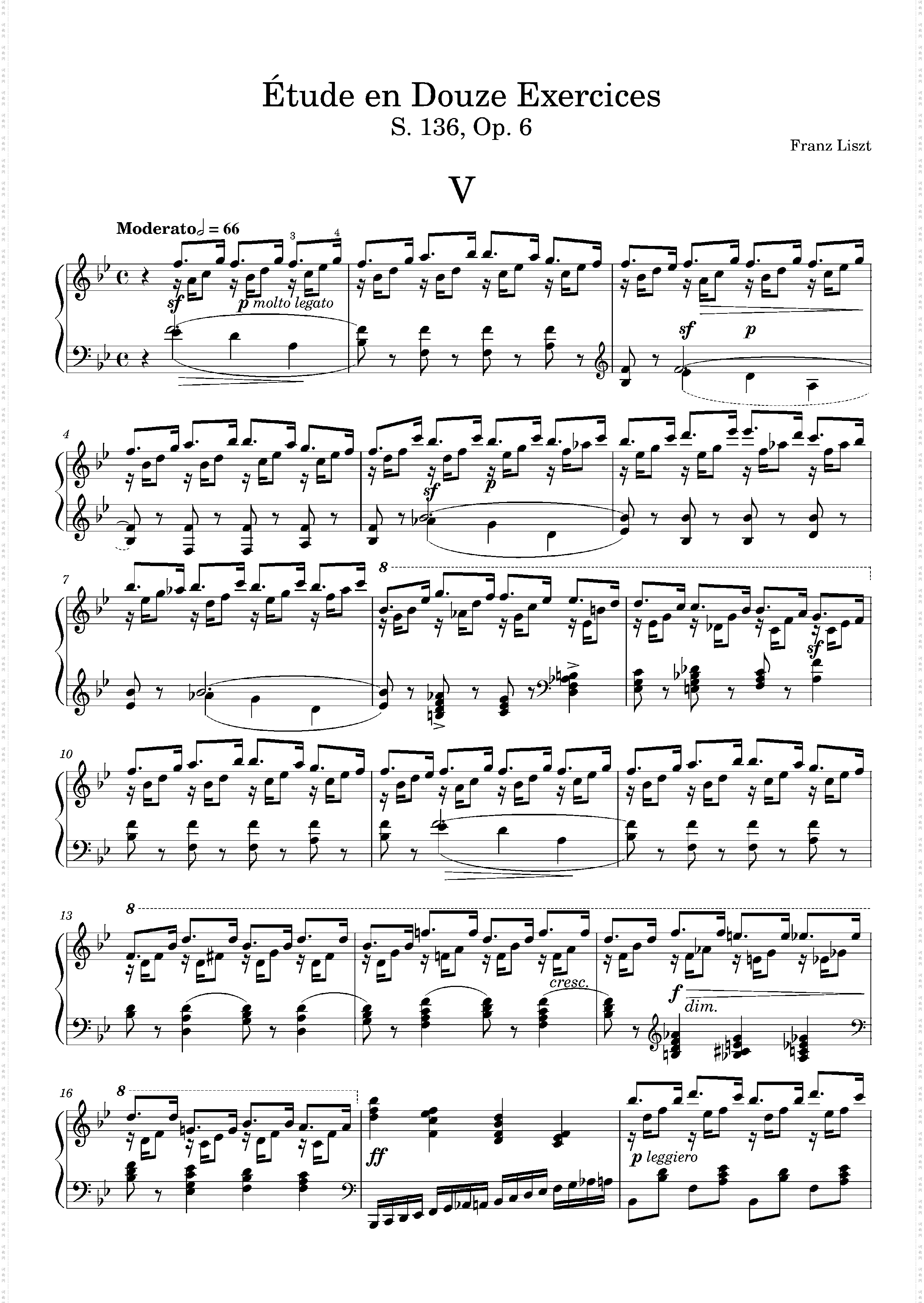 étude en Douze Exercices No· 5