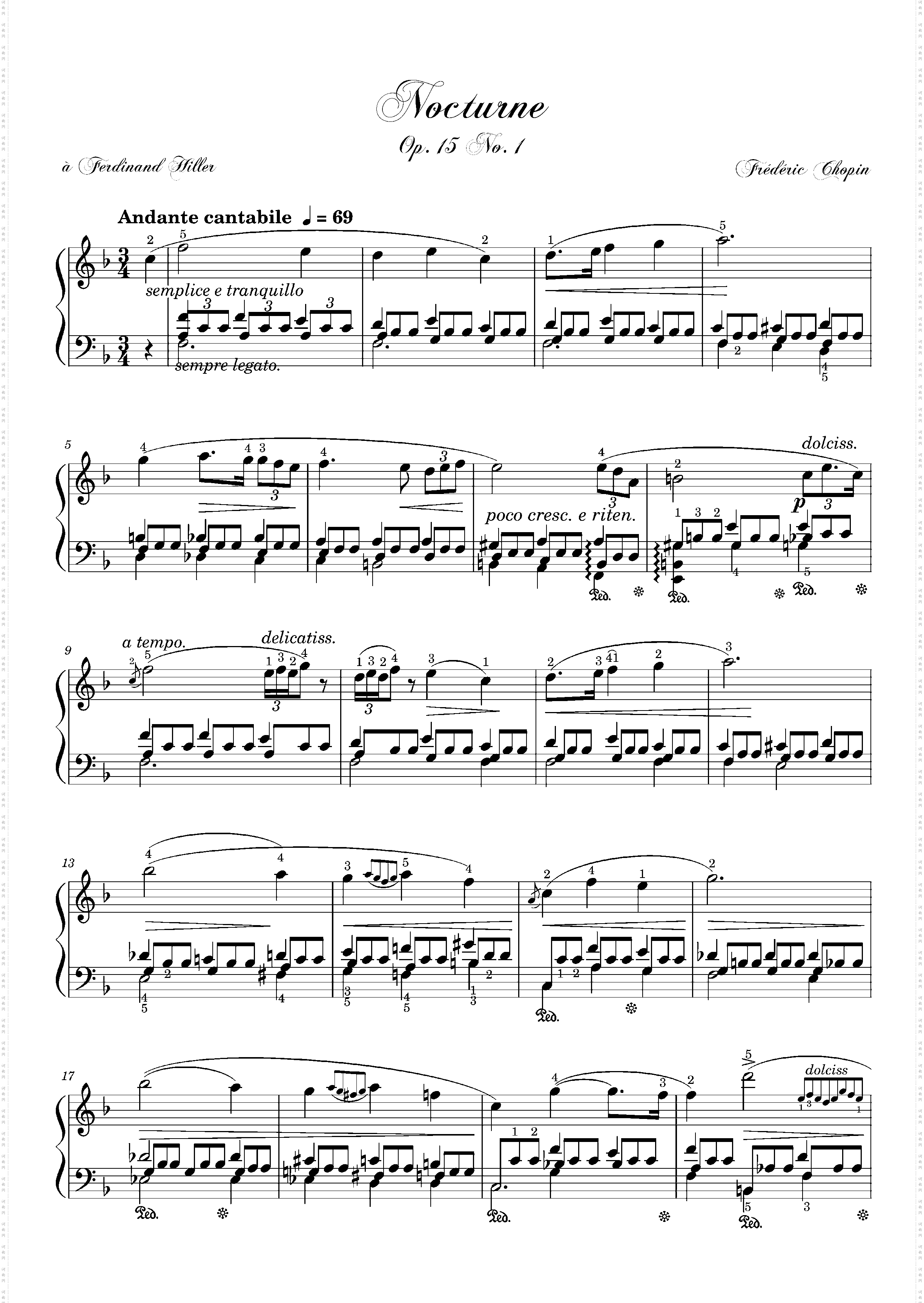 Nocturne Op· 15 No· 1