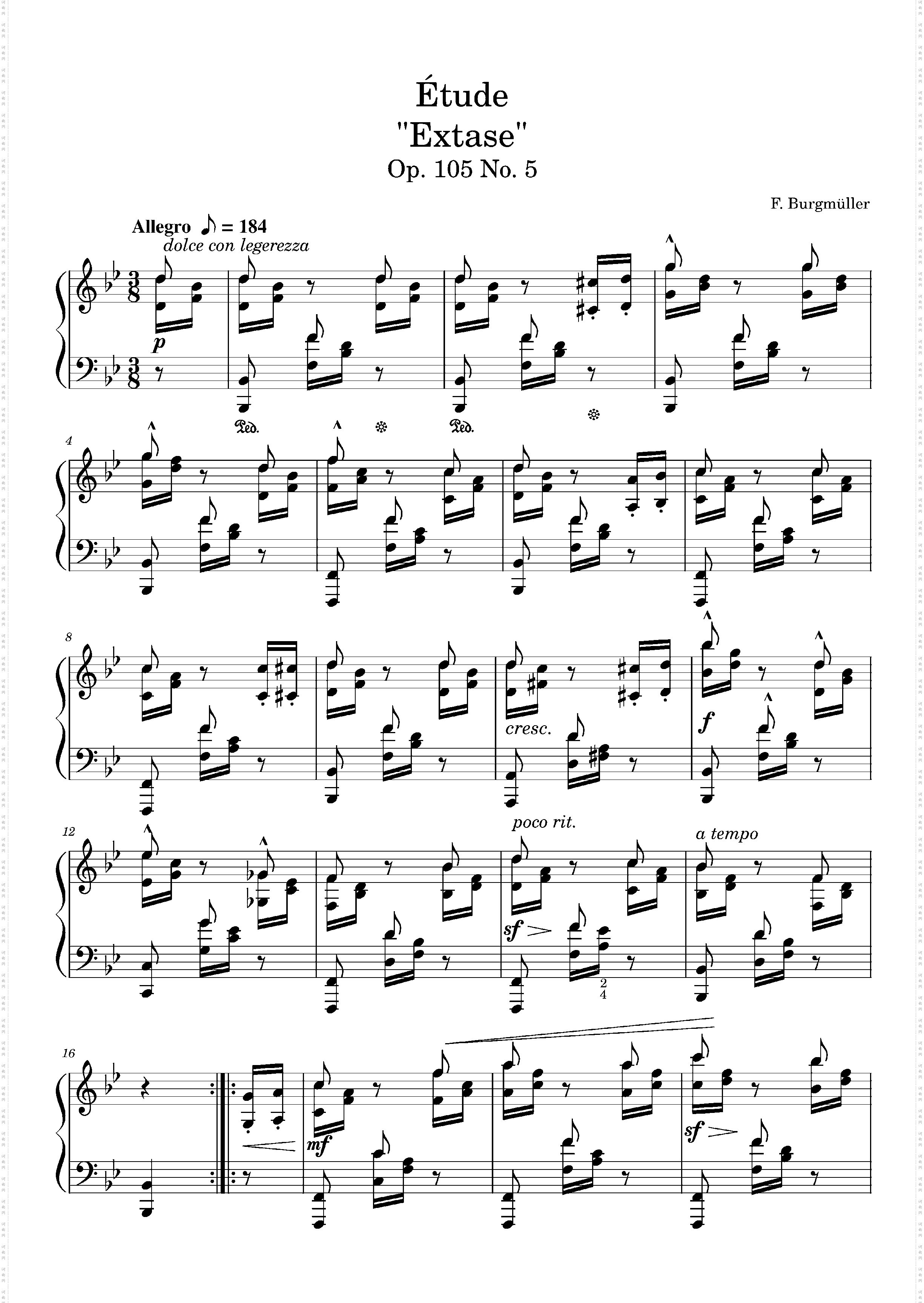 étude Op· 105 No· 5 Extase