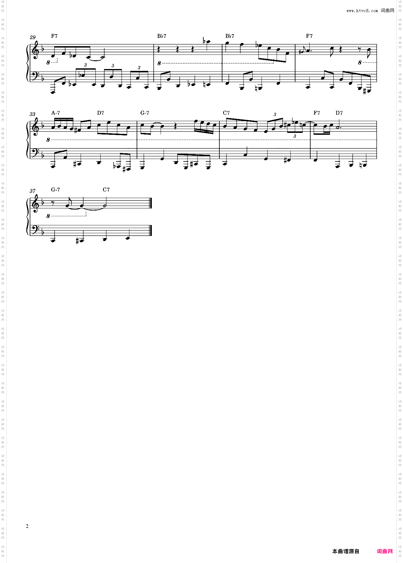 Charlie Parker billies's bounce solo_钢琴版