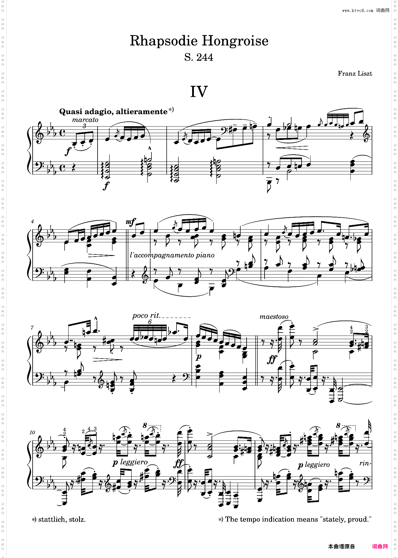 Hungarian Rhapsody No· 4