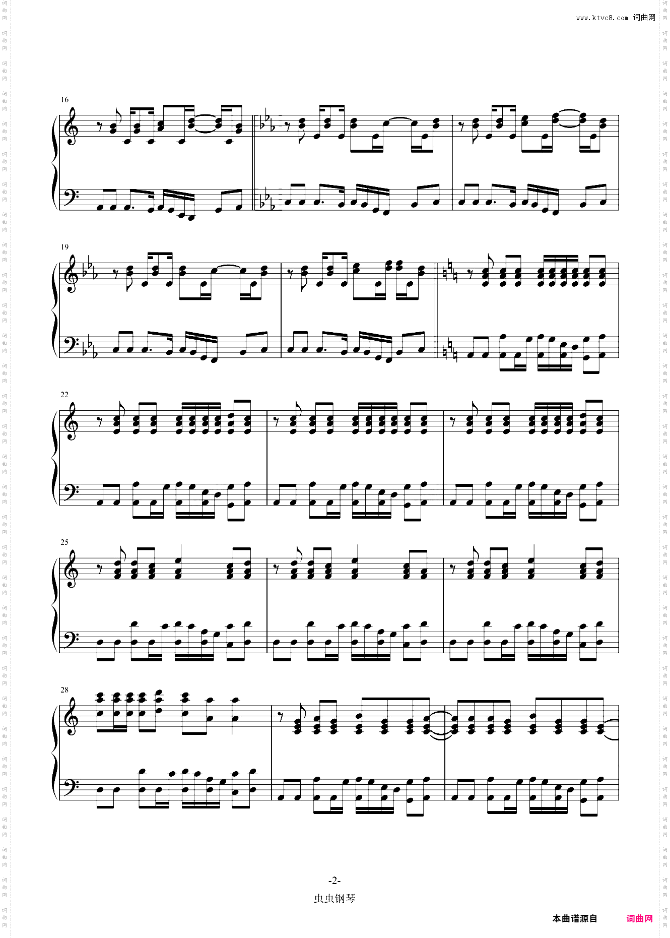 土耳其冰淇淋-周杰伦-独奏版-钢琴谱