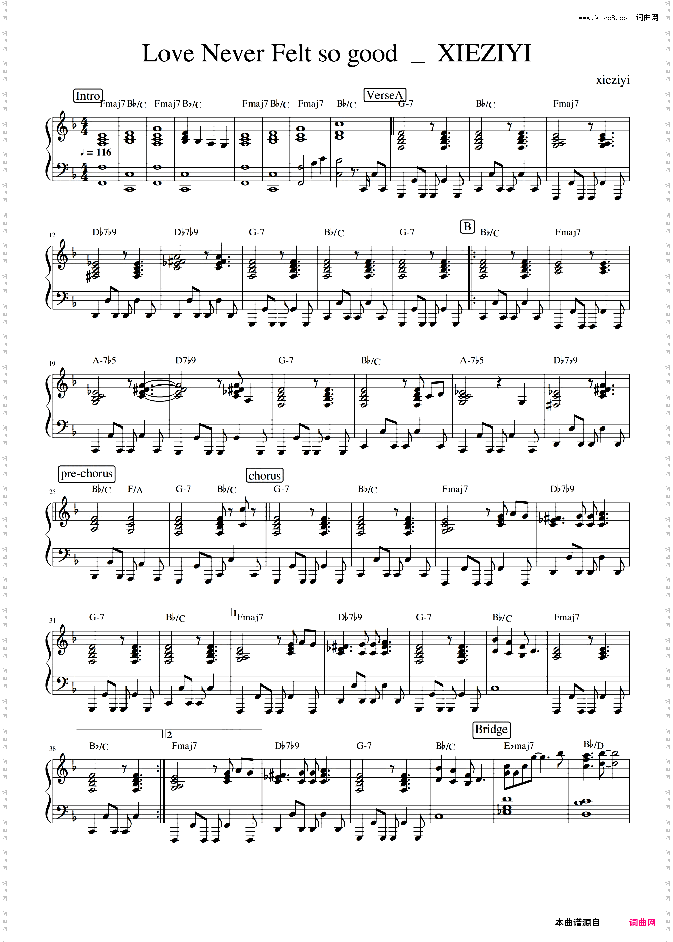 love never felt so good迈克杰克逊钢琴伴奏