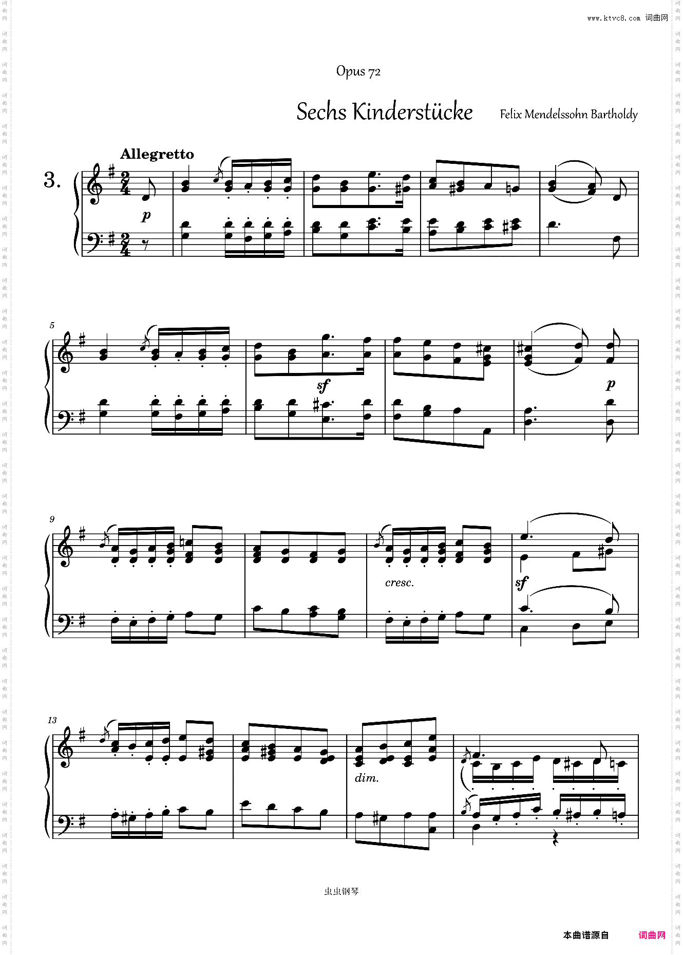 Six Christmas Pieces No· 3