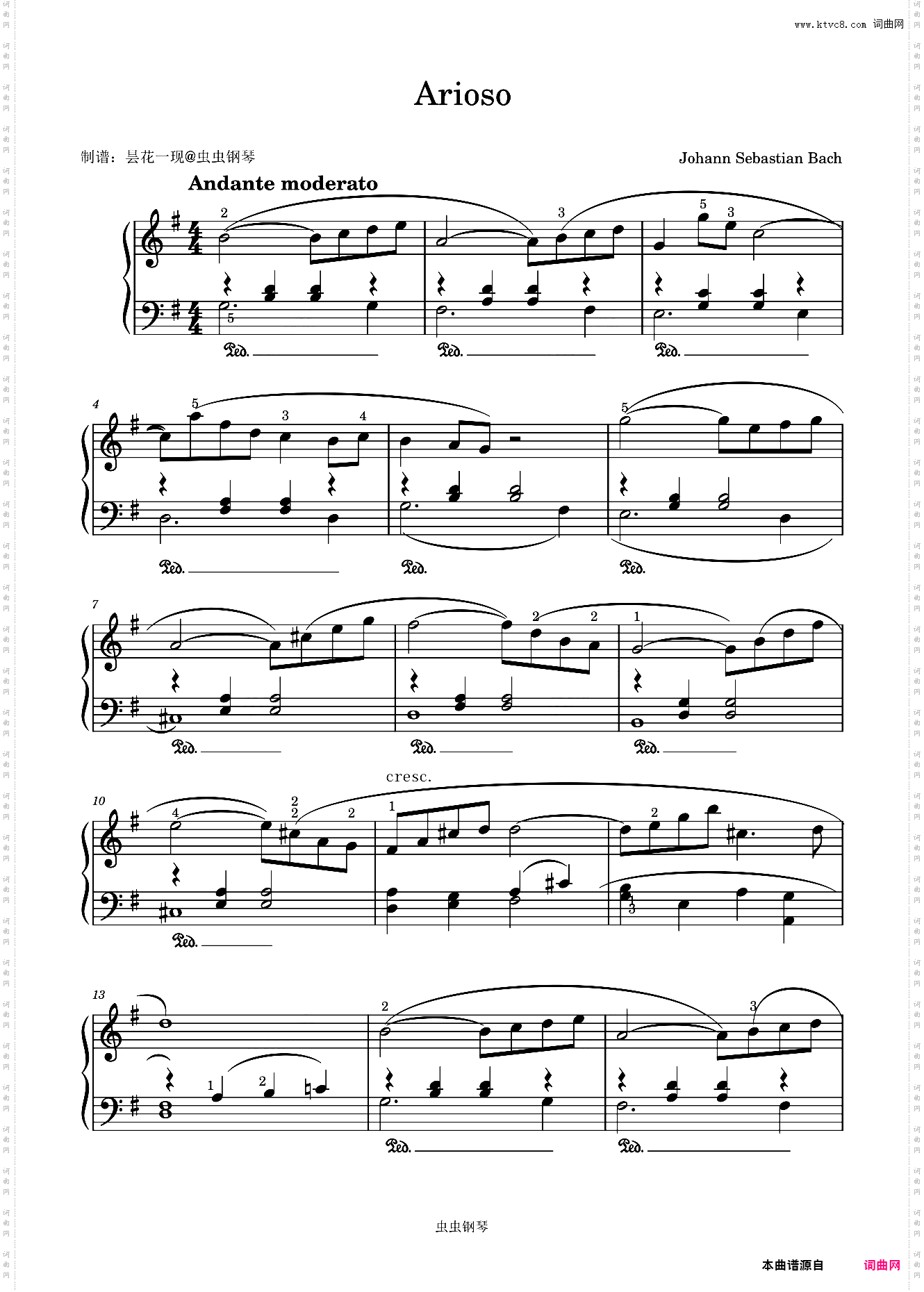 Arioso 巴赫，BWV156