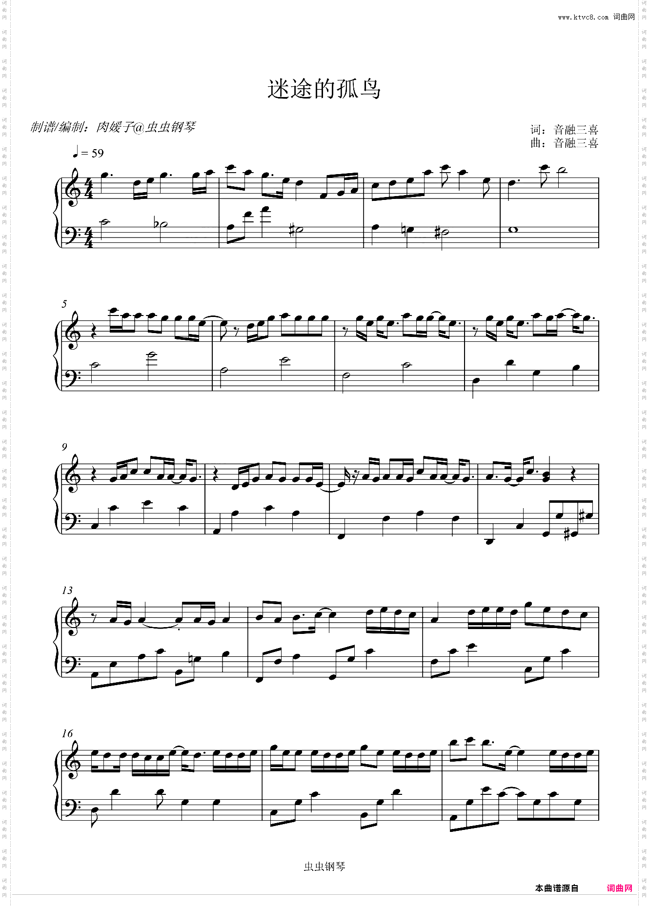 迷途的孤鸟- 好听简单版