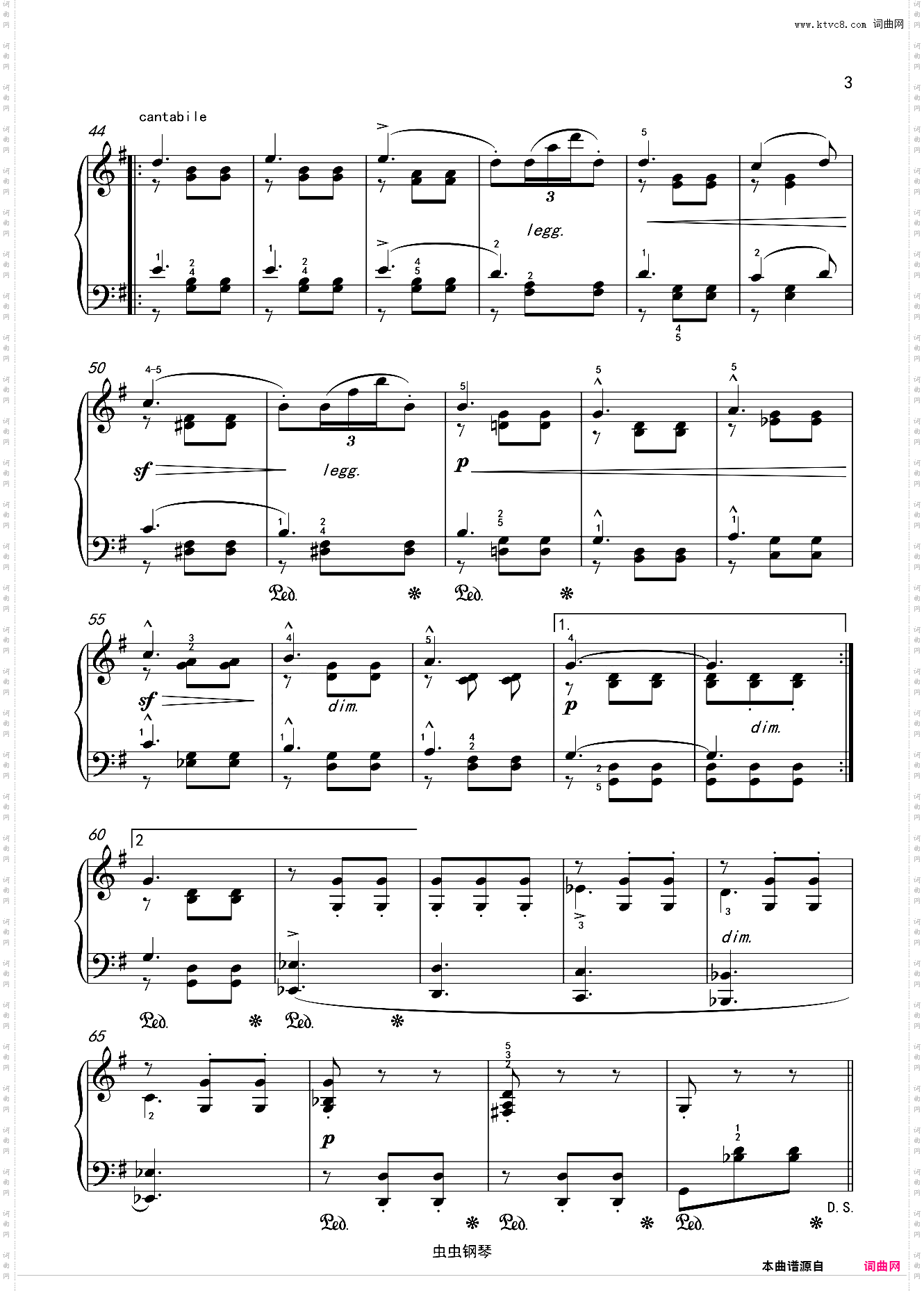 Op·109 No·15 练习曲