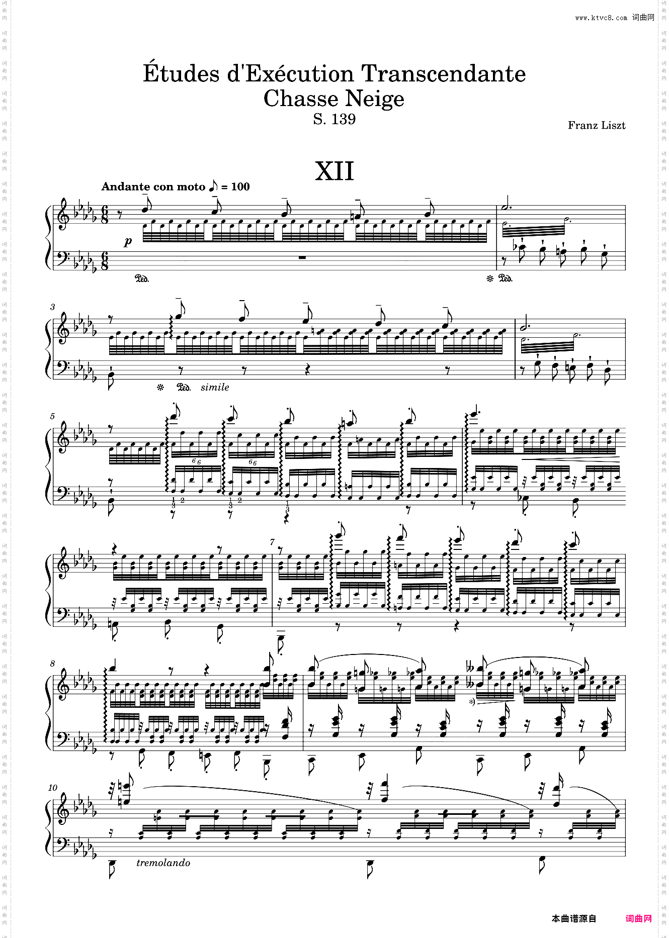 Transcendental étude No· 12 Chasse Neige