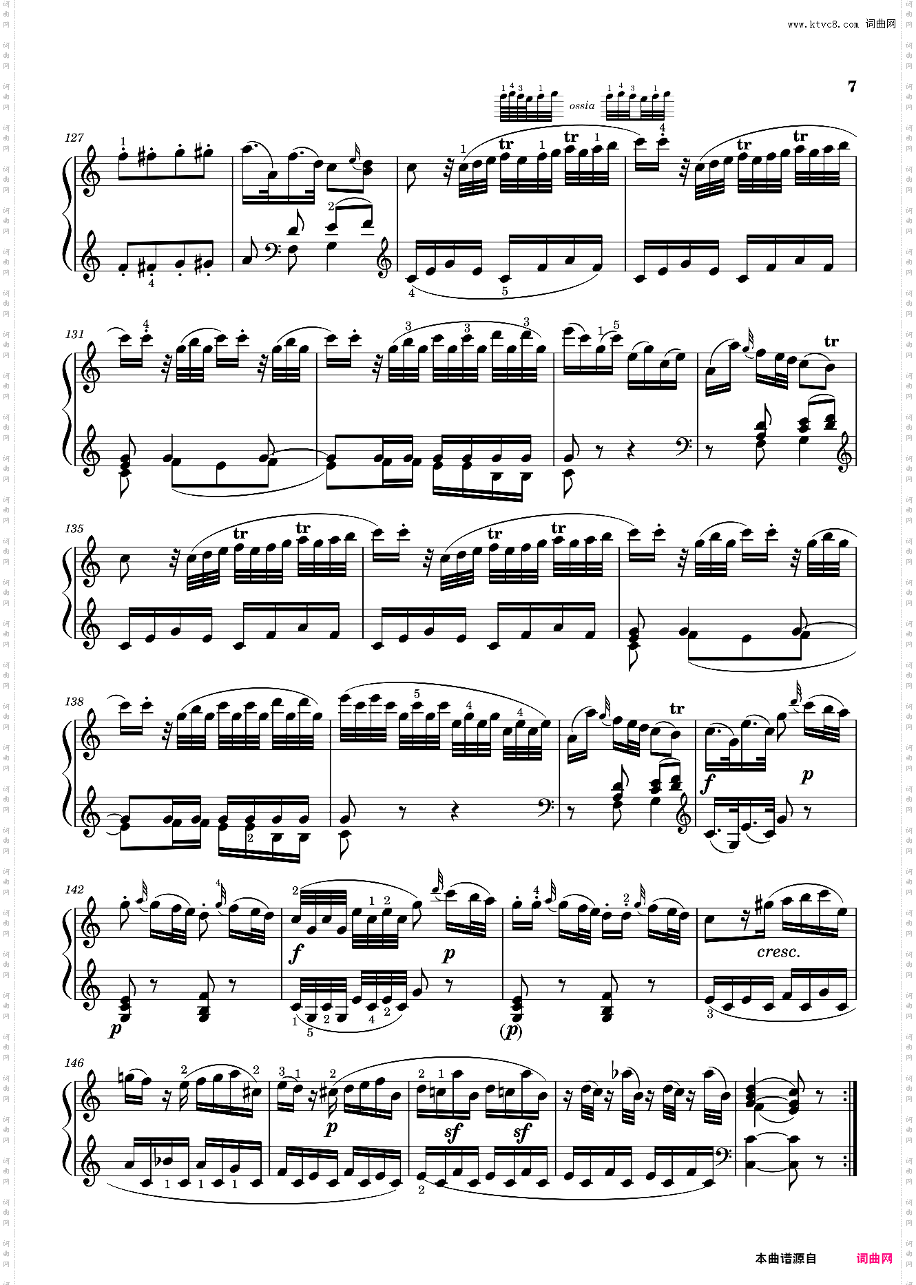 莫扎特C大调奏鸣曲 Sonata No· 10, 1st Movement K· 330