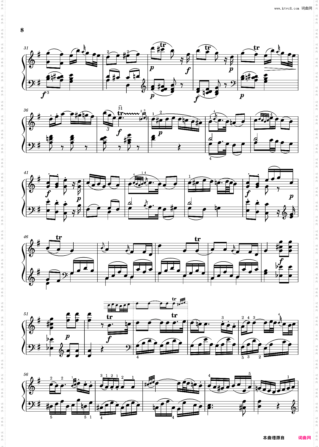 莫扎特第九钢琴奏鸣曲Sonata No· 9, 2nd Movement K· 311