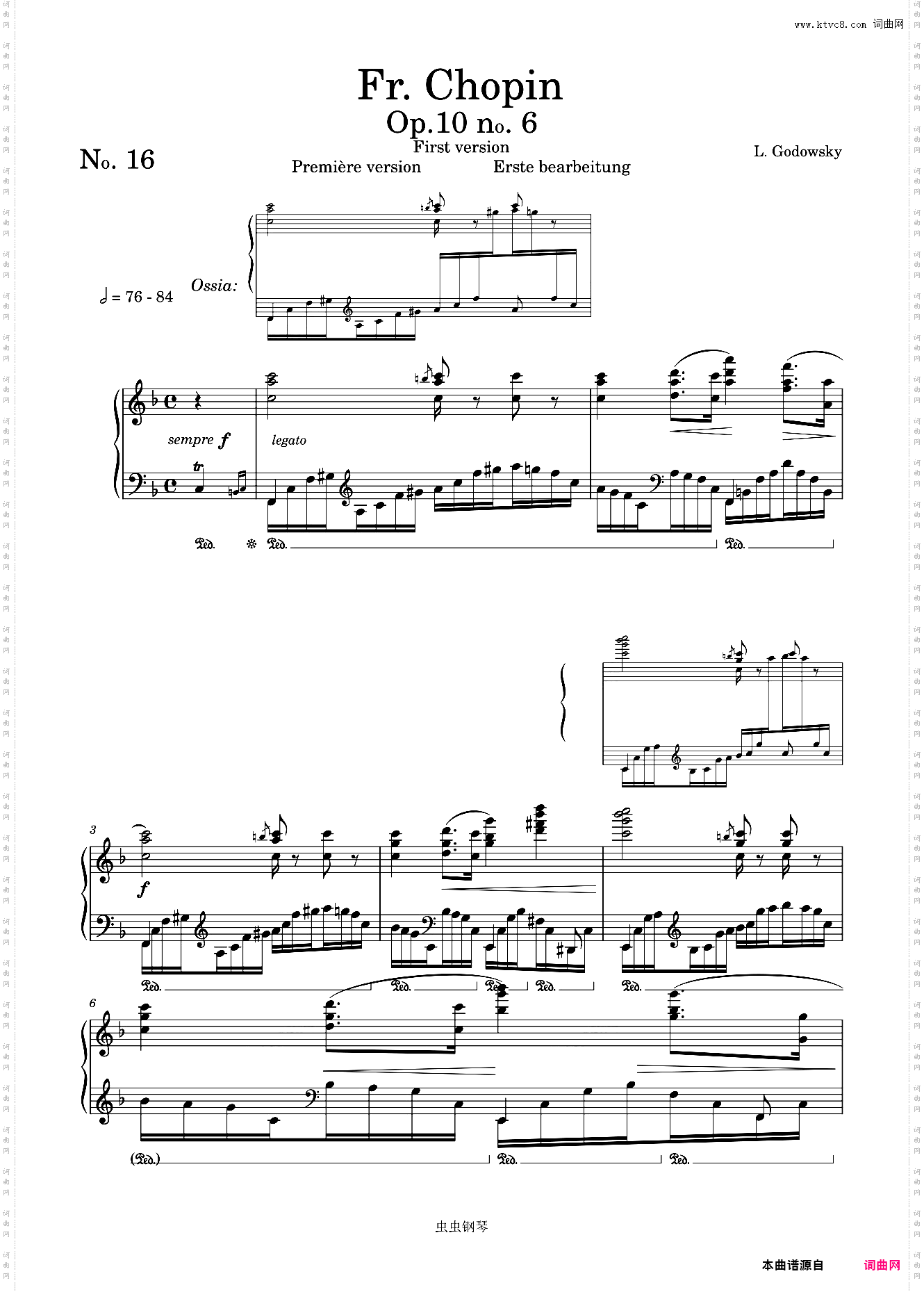 Study no· 16 after Chopin's étude op· 10 no· 8 – Leopold Godowsky