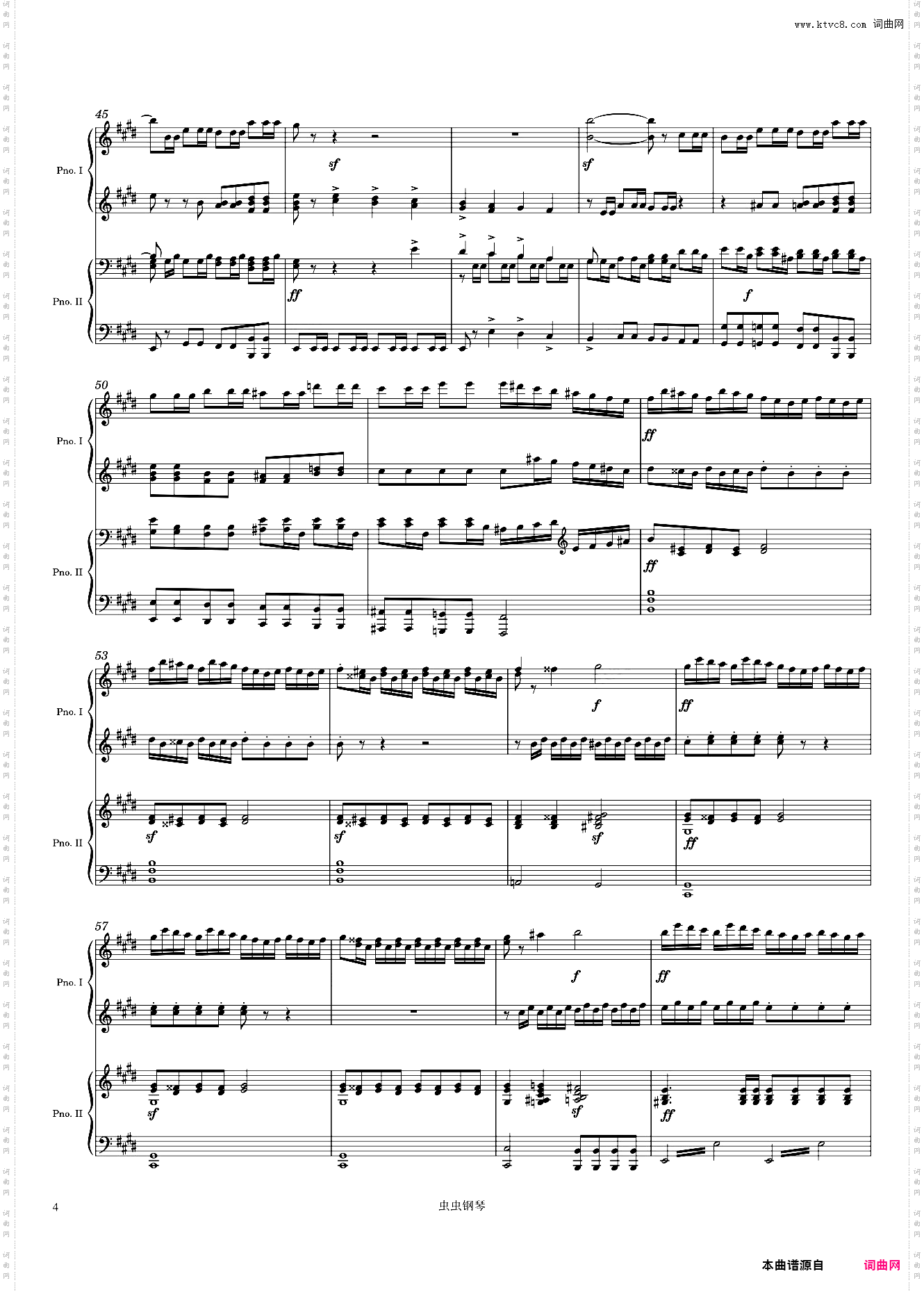 Mendelssohn Overture from A Midsummer's Night Dream Incidental Music, Op· 61, Arr· for 2 pianos