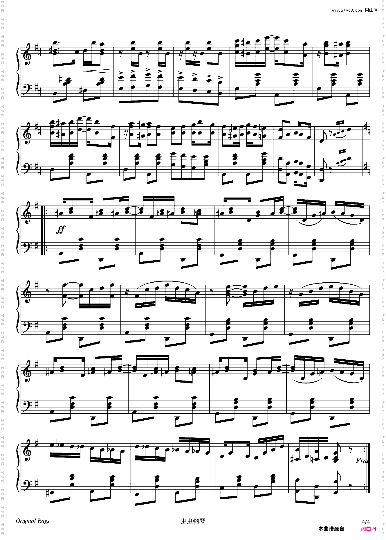 Original Rags - Scott Joplin - 1899