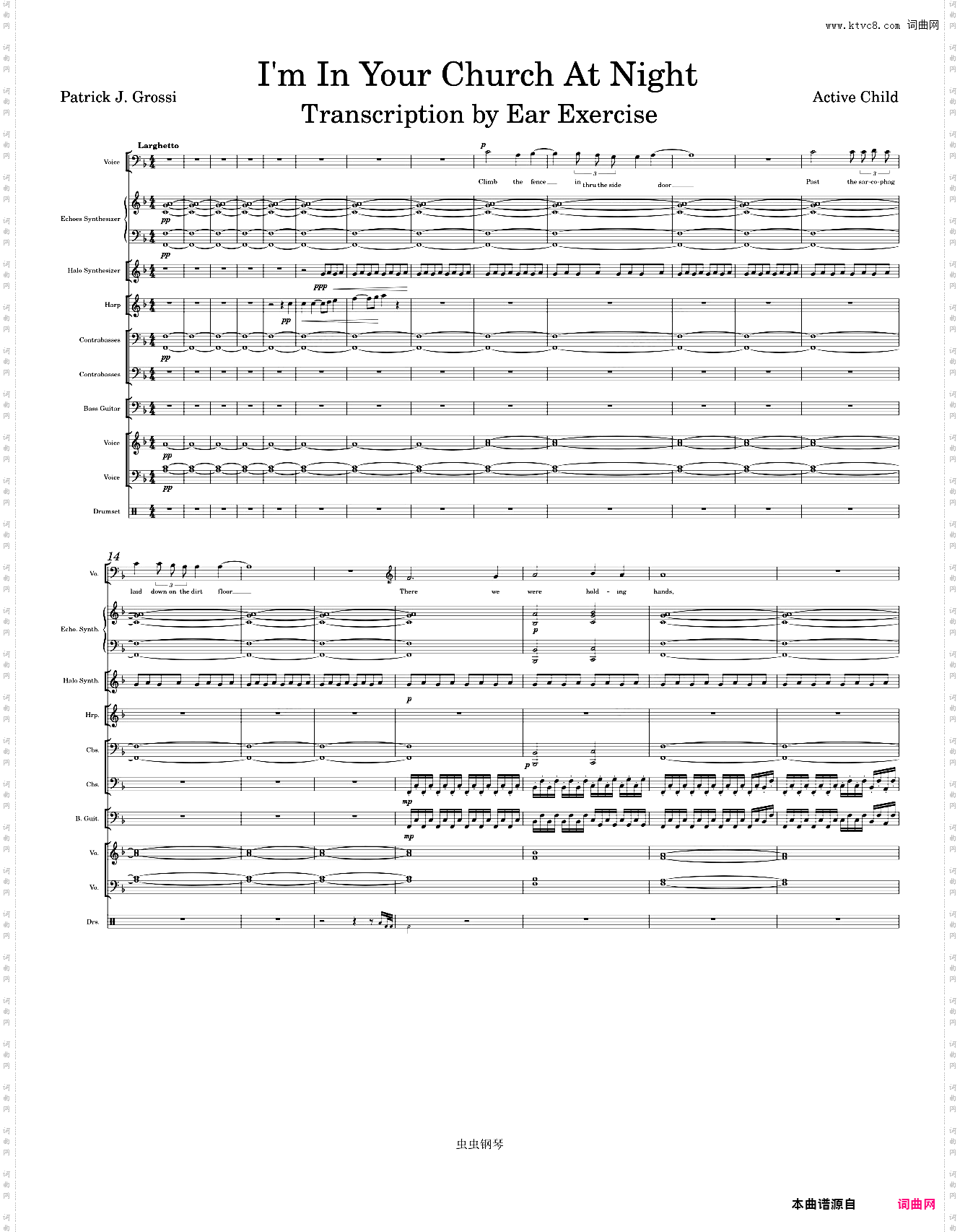 I'm In Your Church At Night - Transcription by Ear