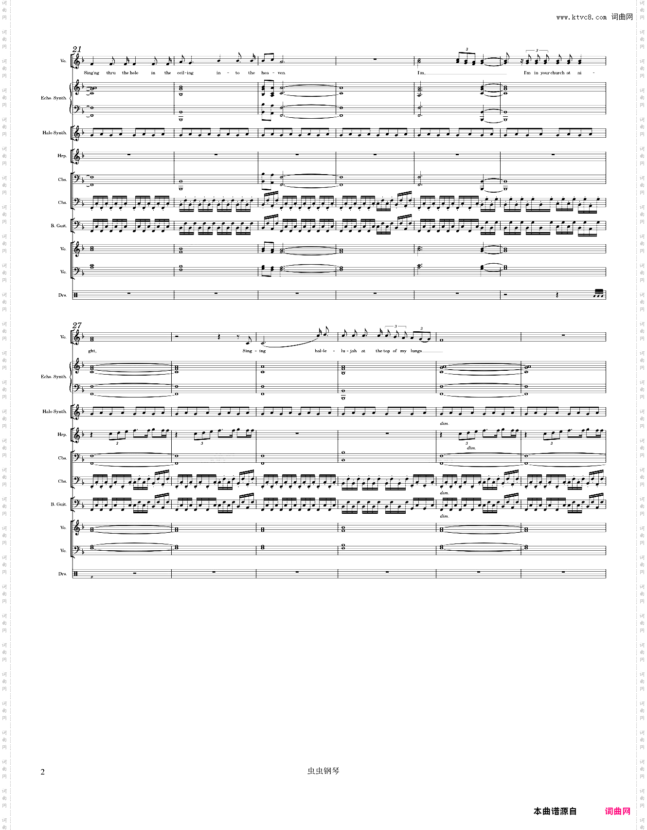 I'm In Your Church At Night - Transcription by Ear