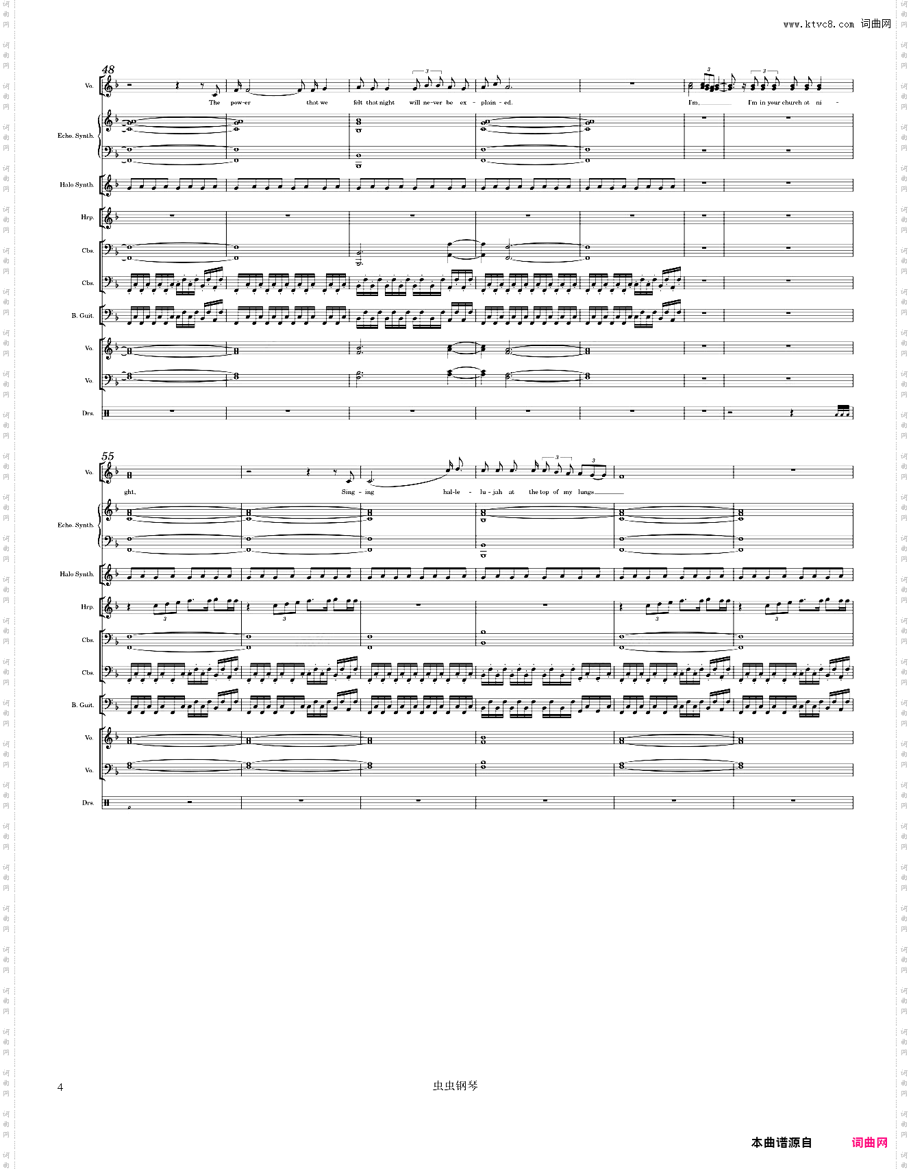 I'm In Your Church At Night - Transcription by Ear