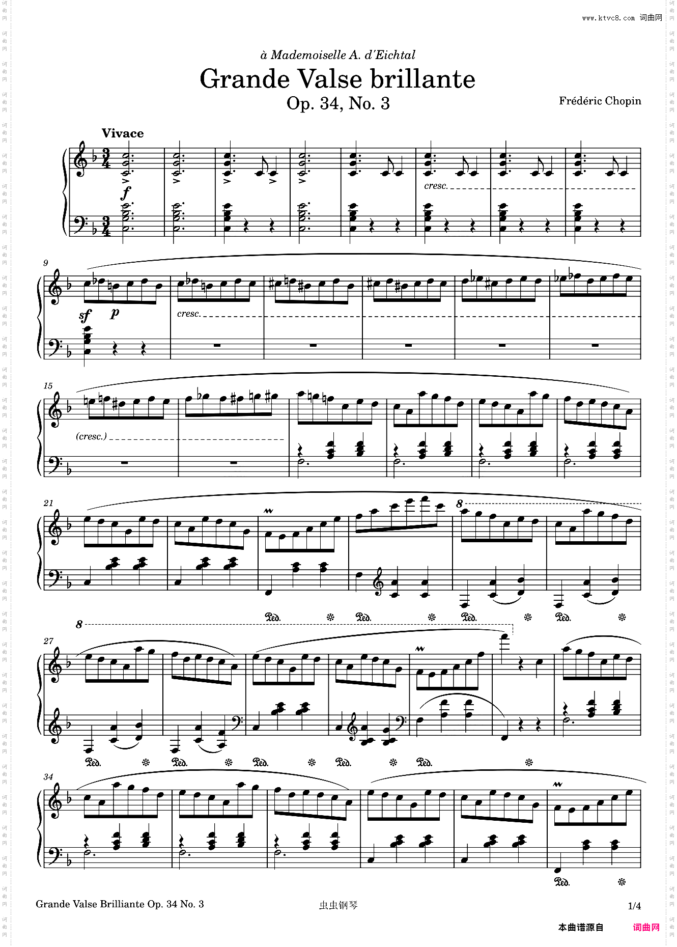 Grande Valse brilliante Op·34 No·3 – Frédéric Chopin