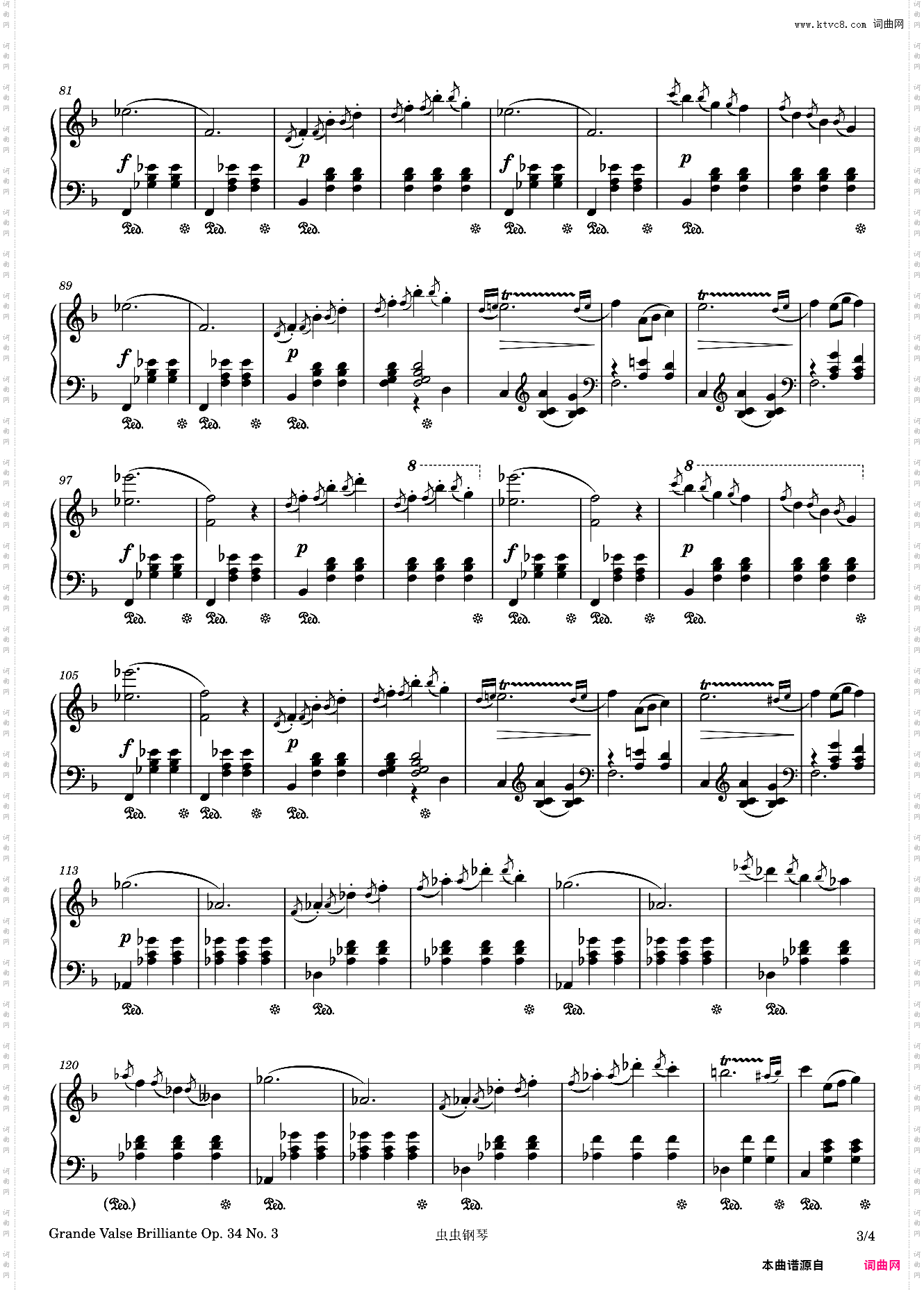 Grande Valse brilliante Op·34 No·3 – Frédéric Chopin