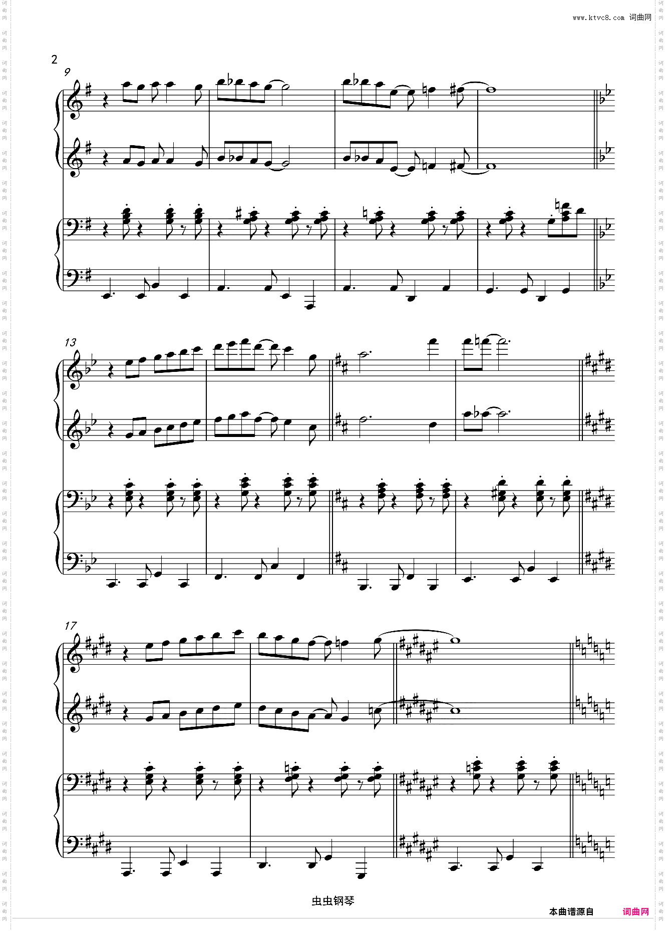 Bossanova Style 四手联弹