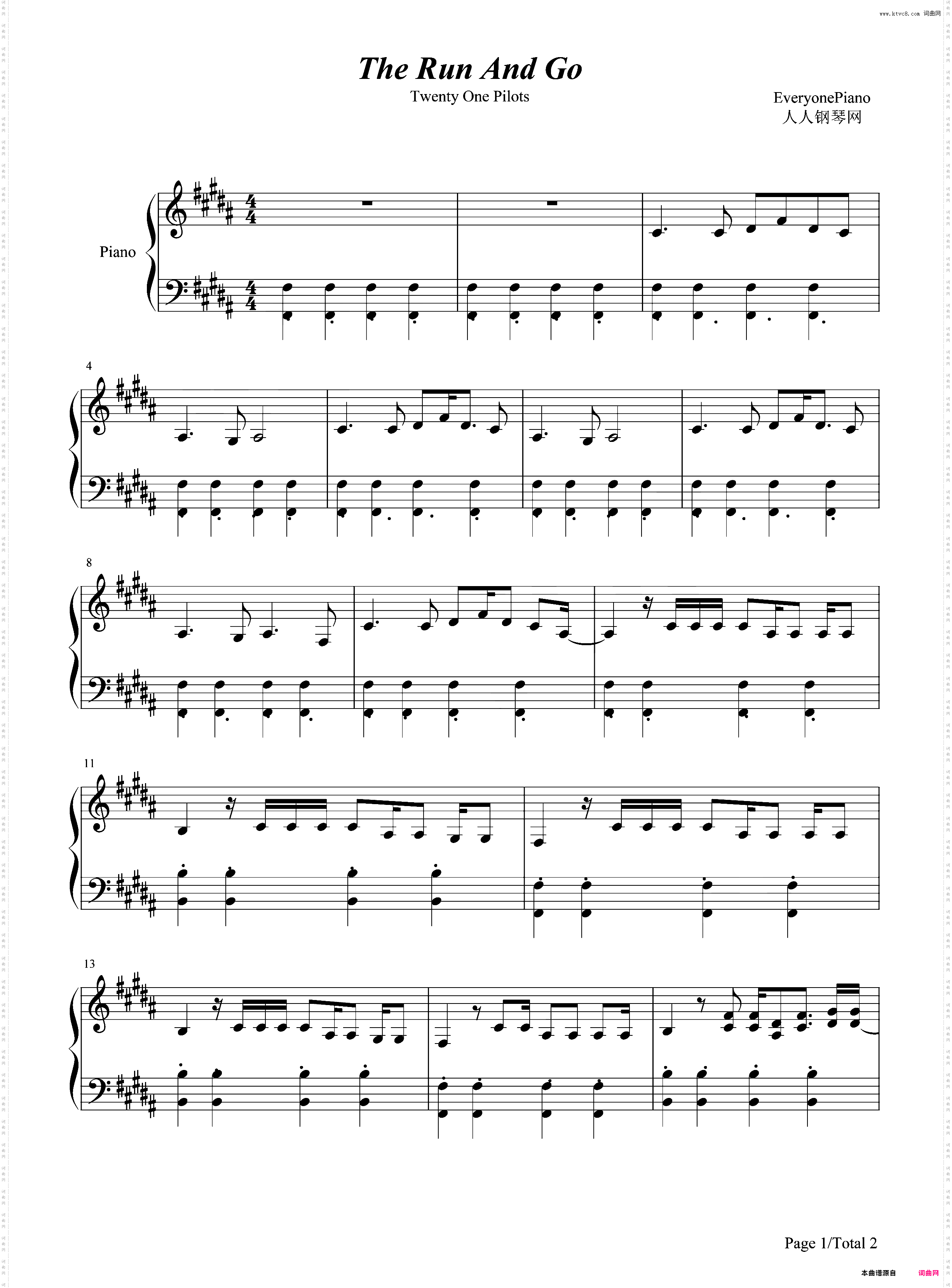 The Run And Go-Twenty One Pilots