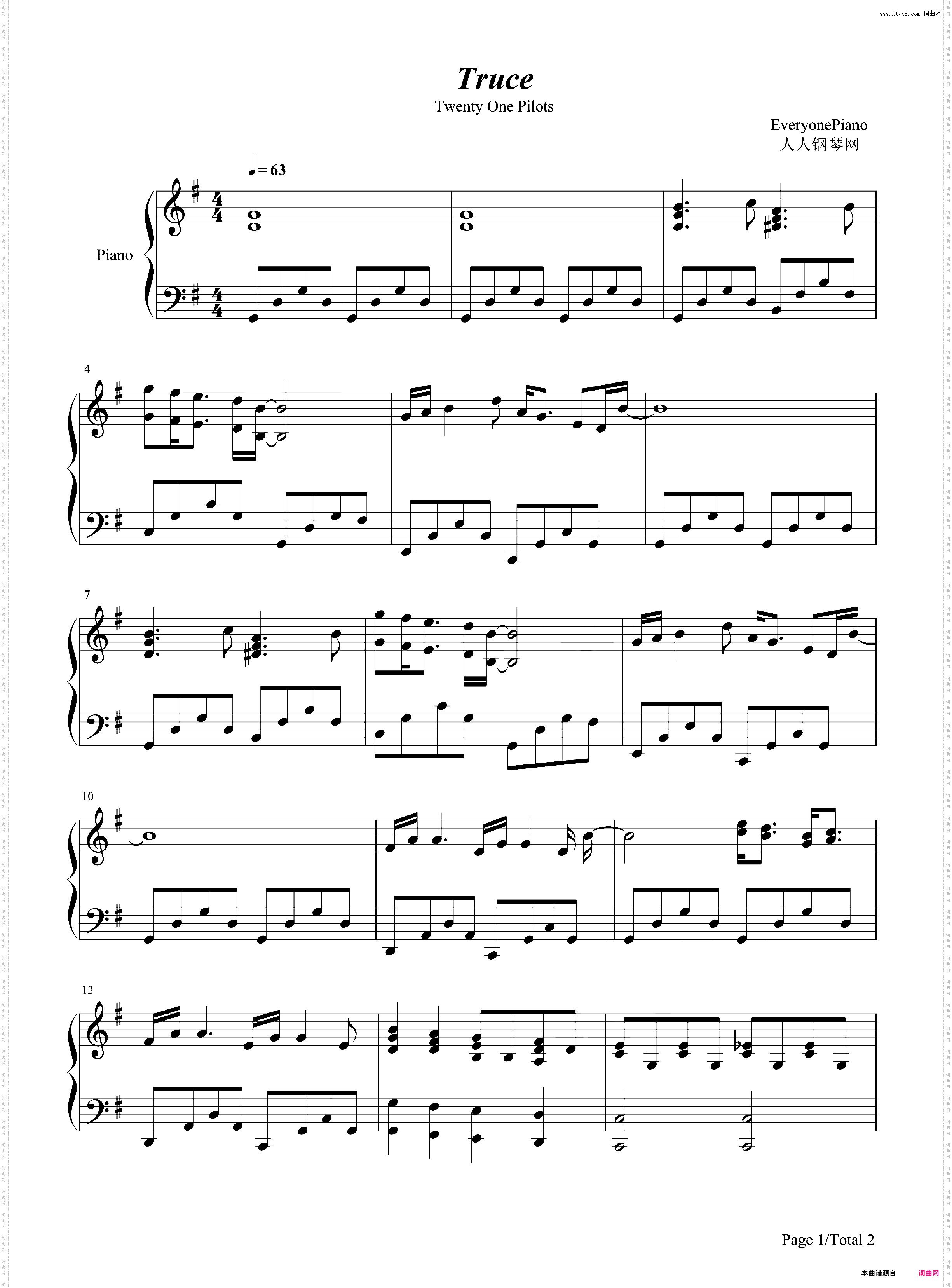 Truce-Twenty One Pilots