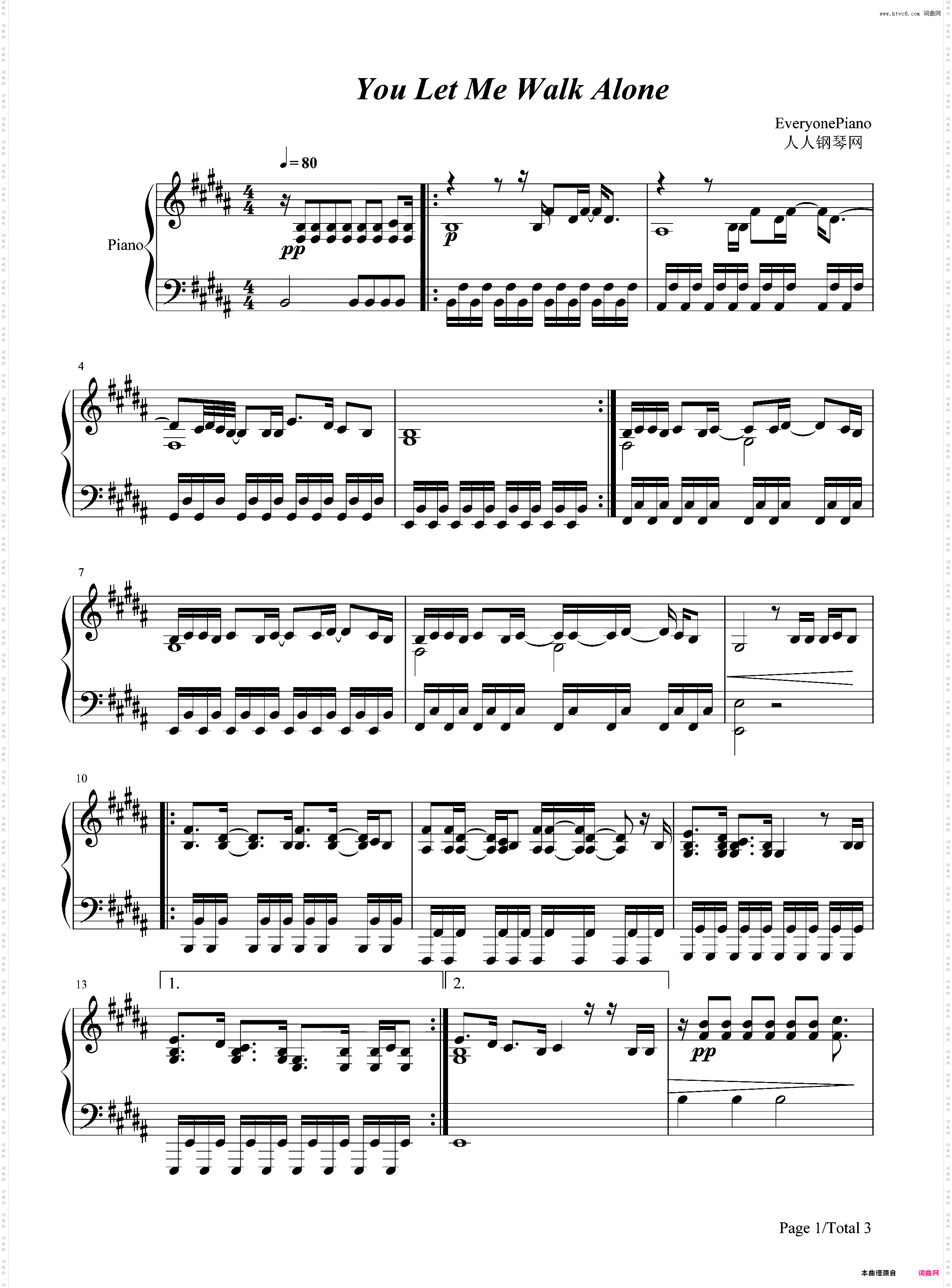 You Let Me Walk Alone-2018欧洲歌唱大赛