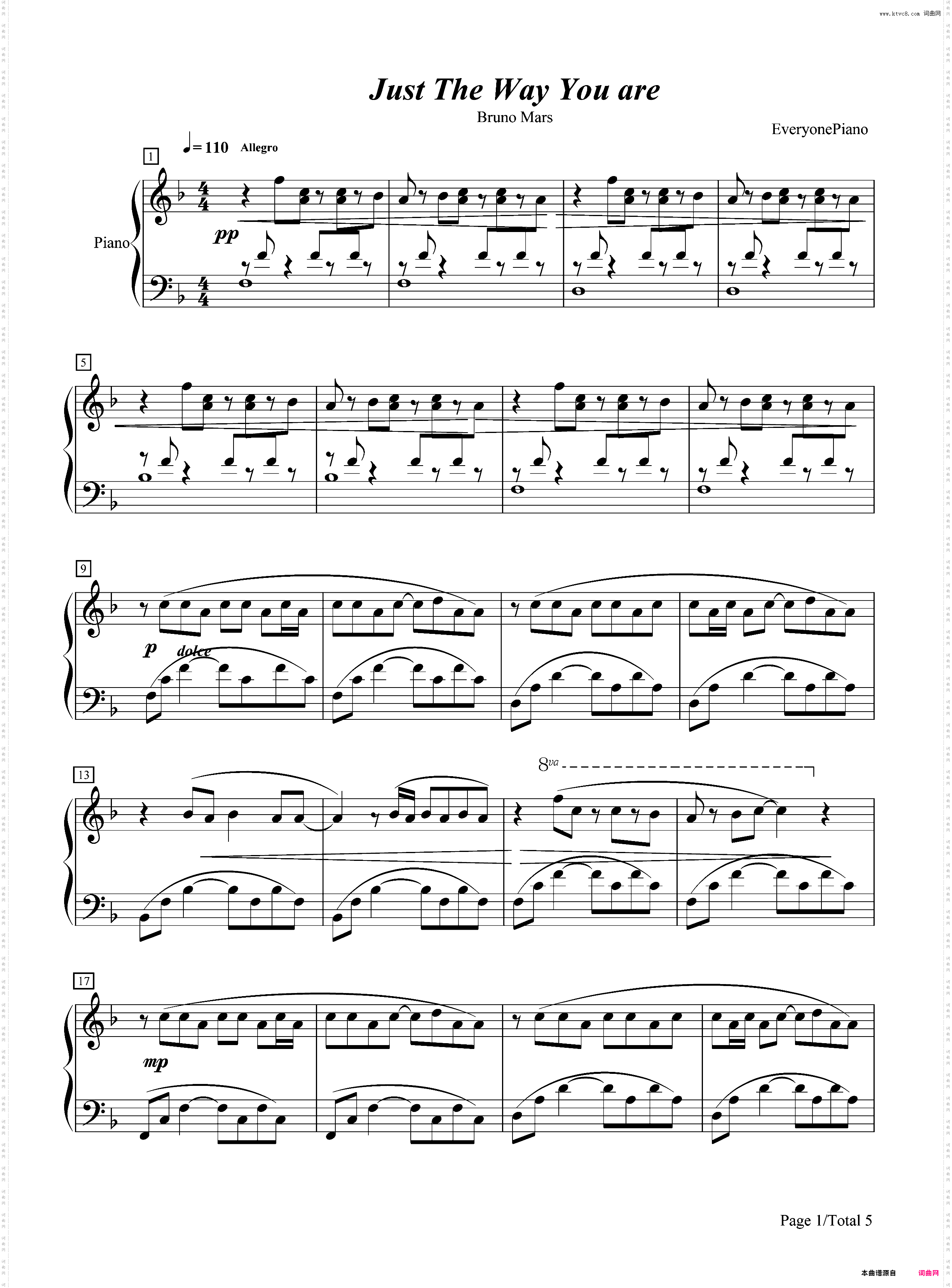 Just the Way You Are-Bruno Mars